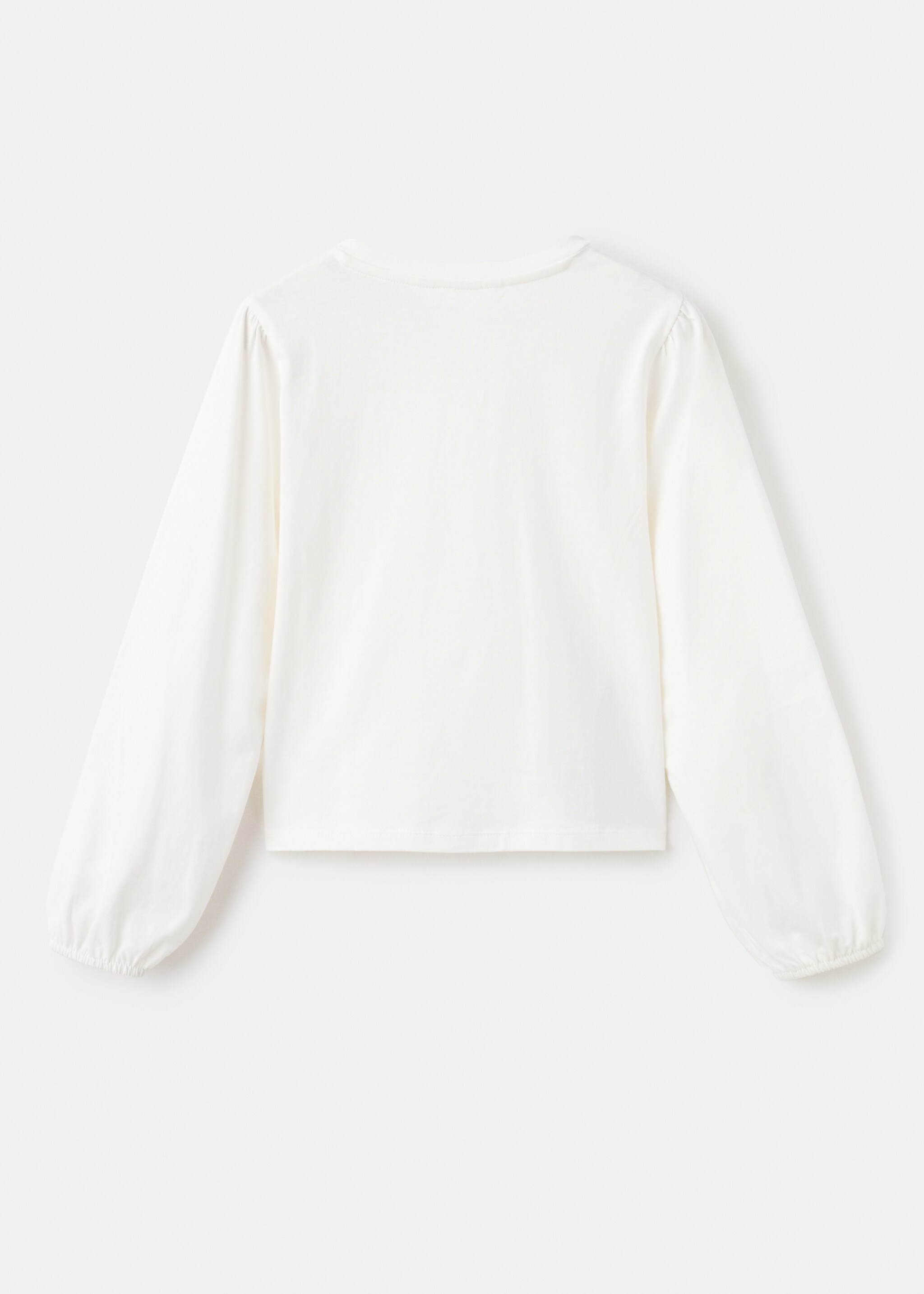 Shiny cotton T-shirt - Reverse of the article, Off White. Ref: 17029096-00.