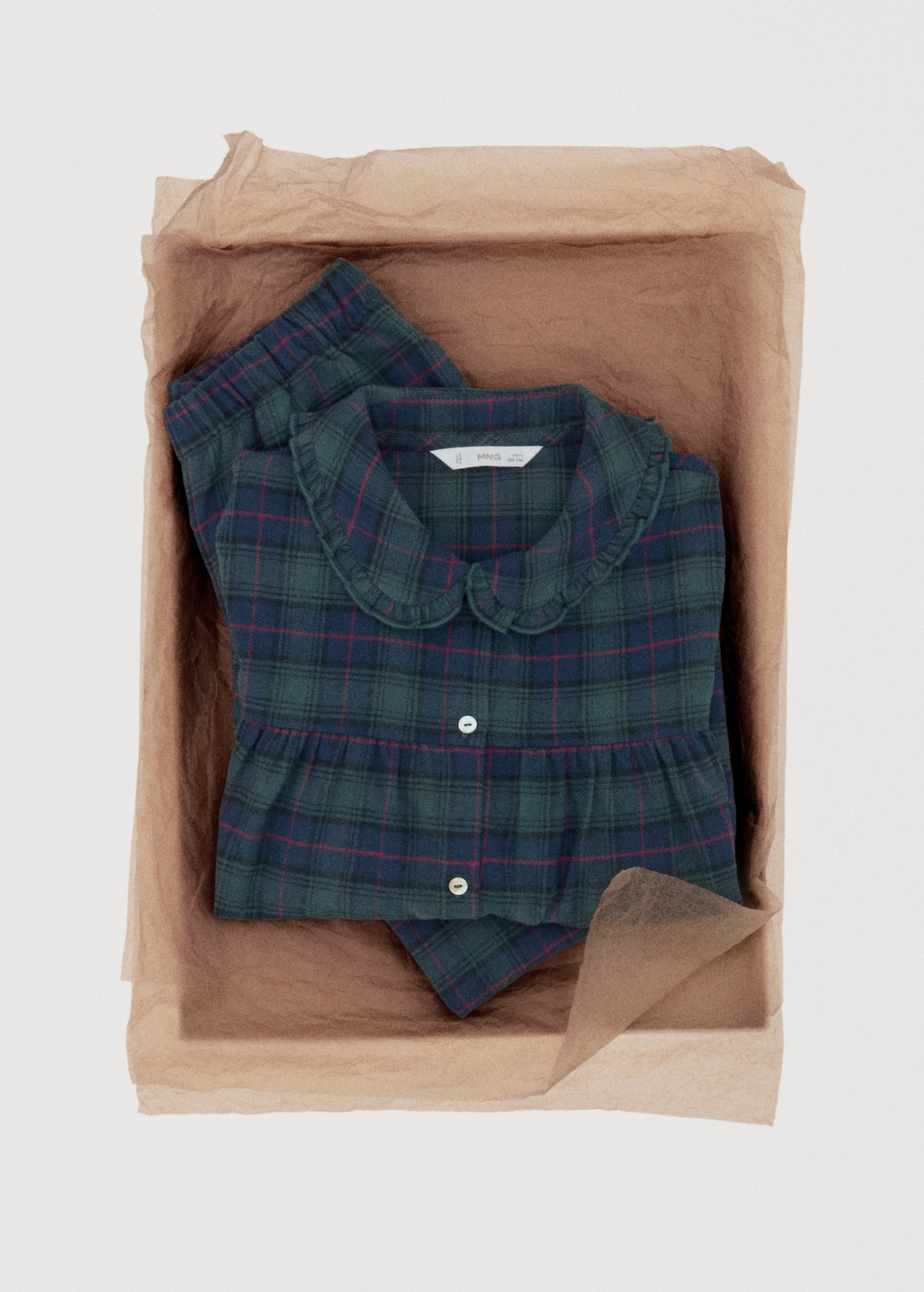 Set of long check pyjamas