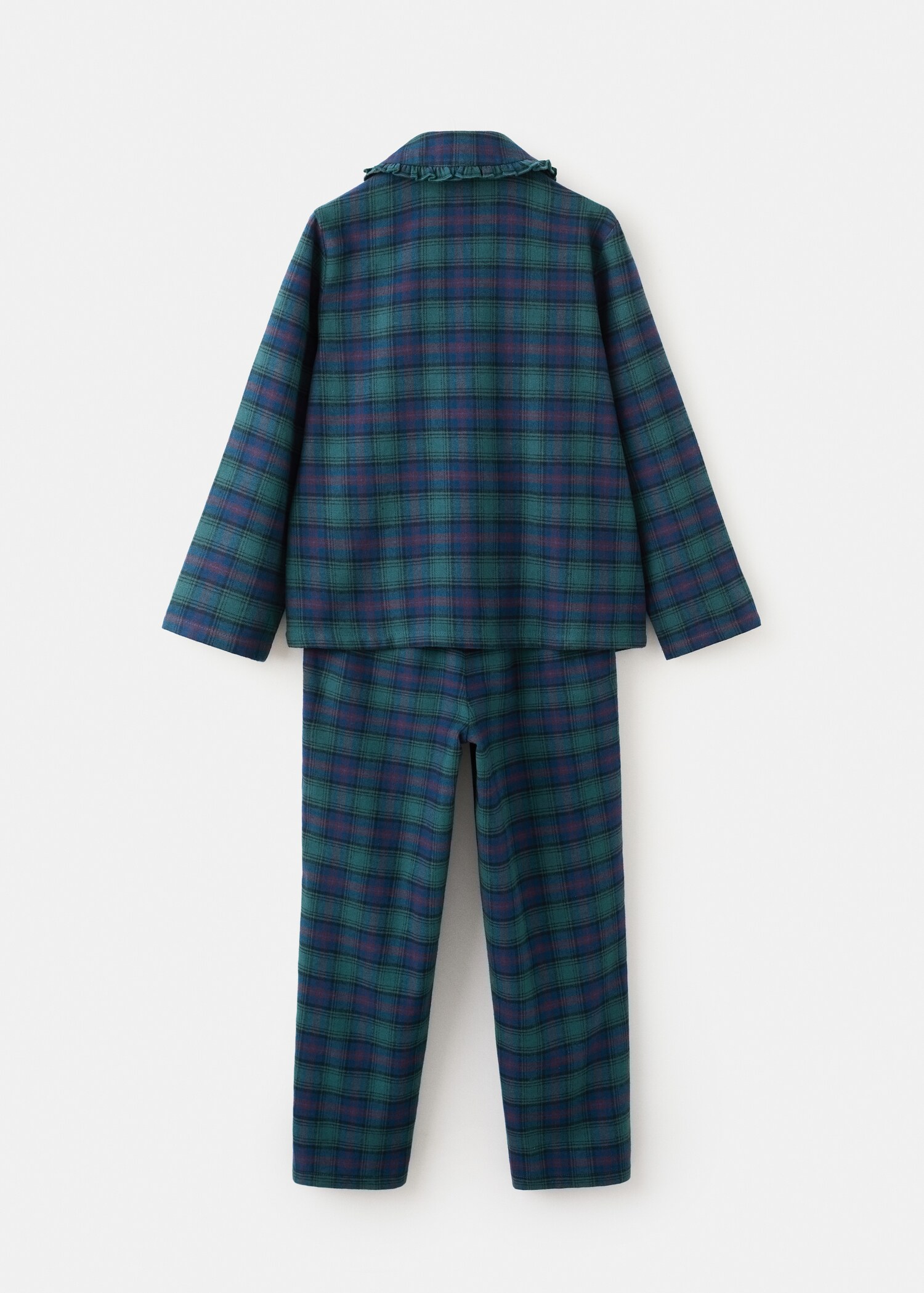 Set of long check pyjamas - Reverse of the article