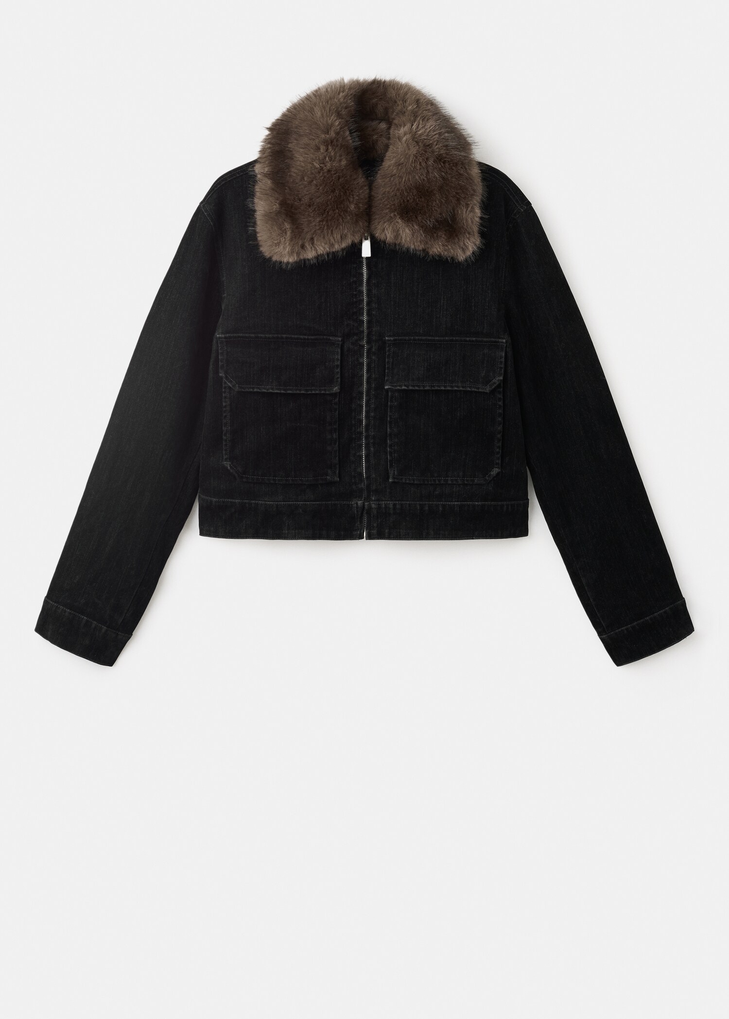 Corduroy jacket with fur collar - Article without model