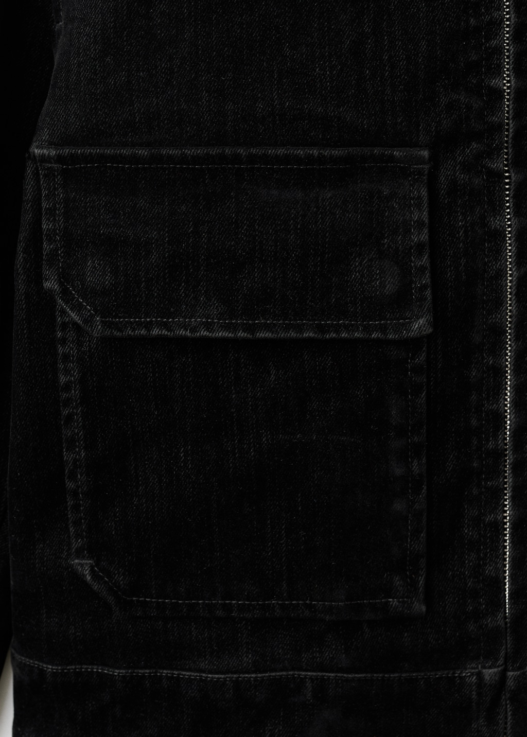 Corduroy jacket with fur collar