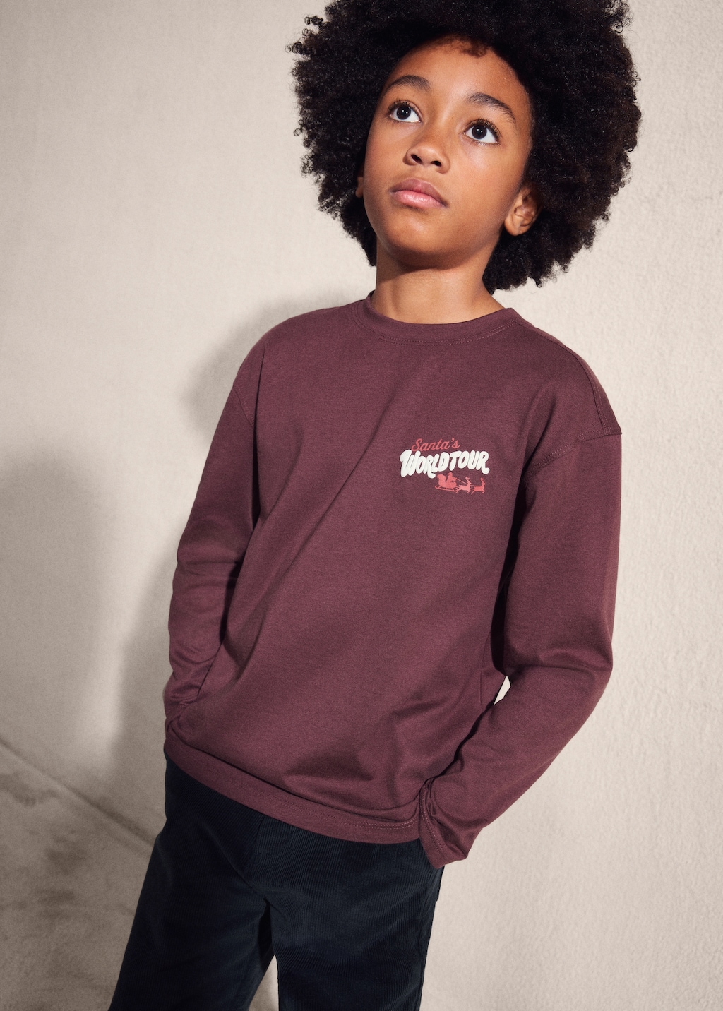 Christmas-print t-shirt