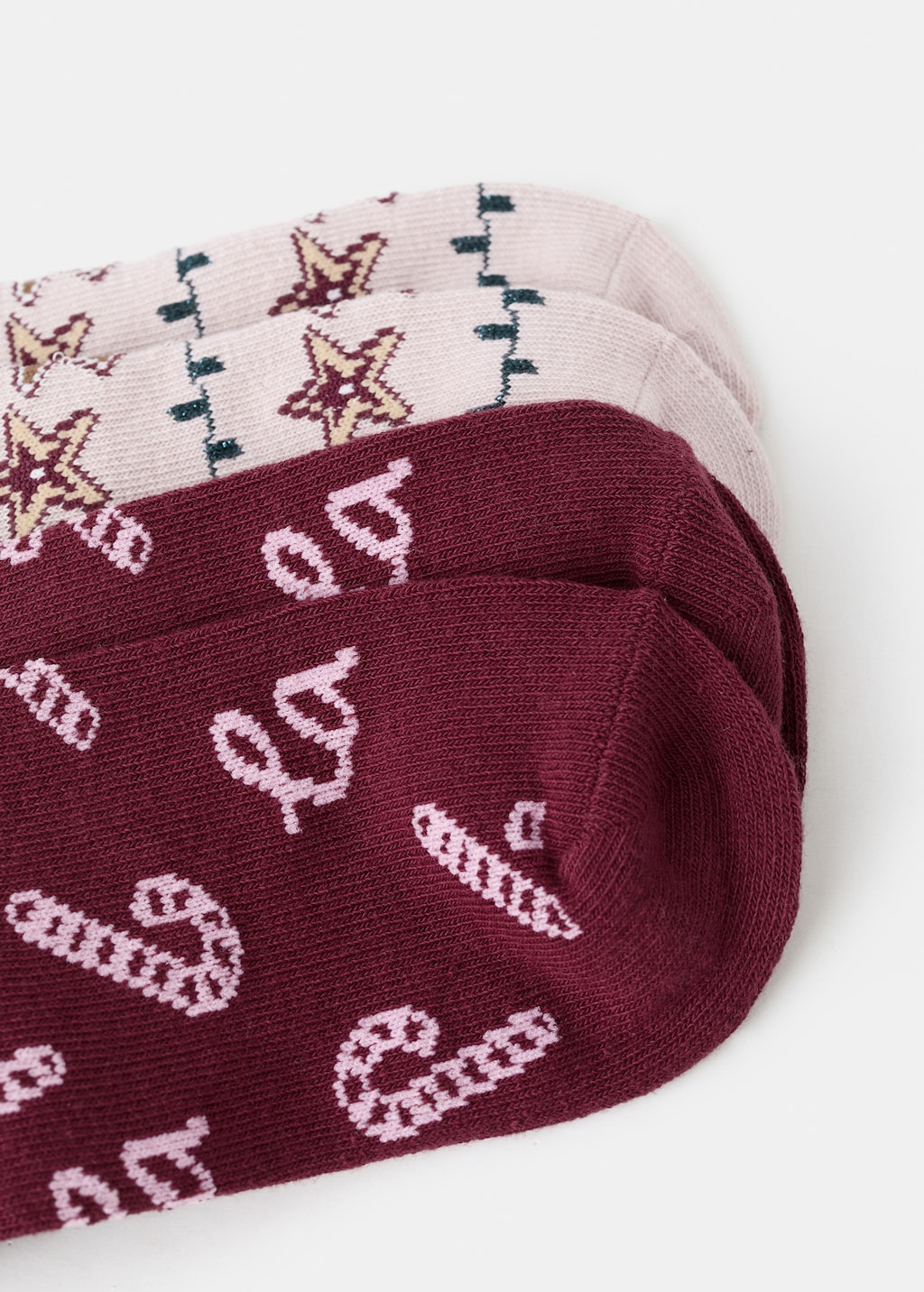 2 pack Christmas printed socks