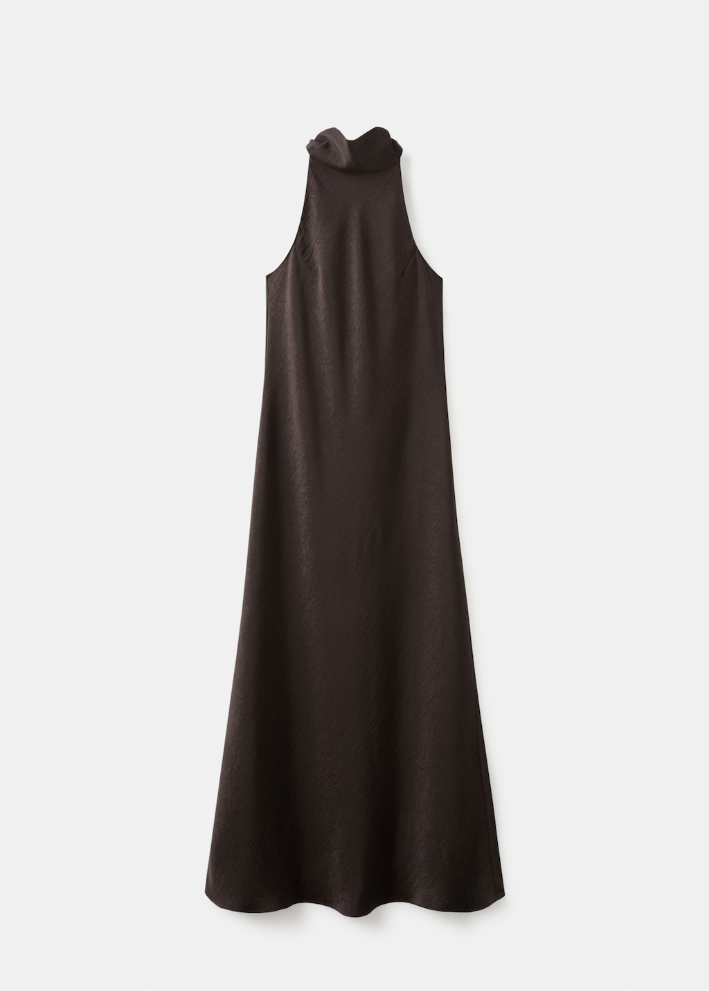 Satin dress with creased effect