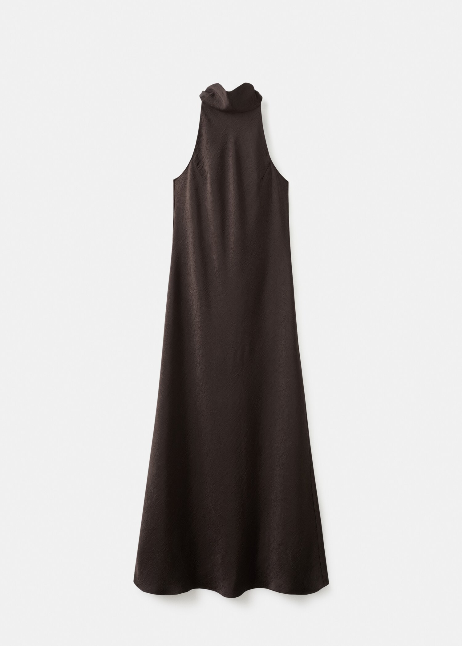Satin dress with creased effect - Article without model