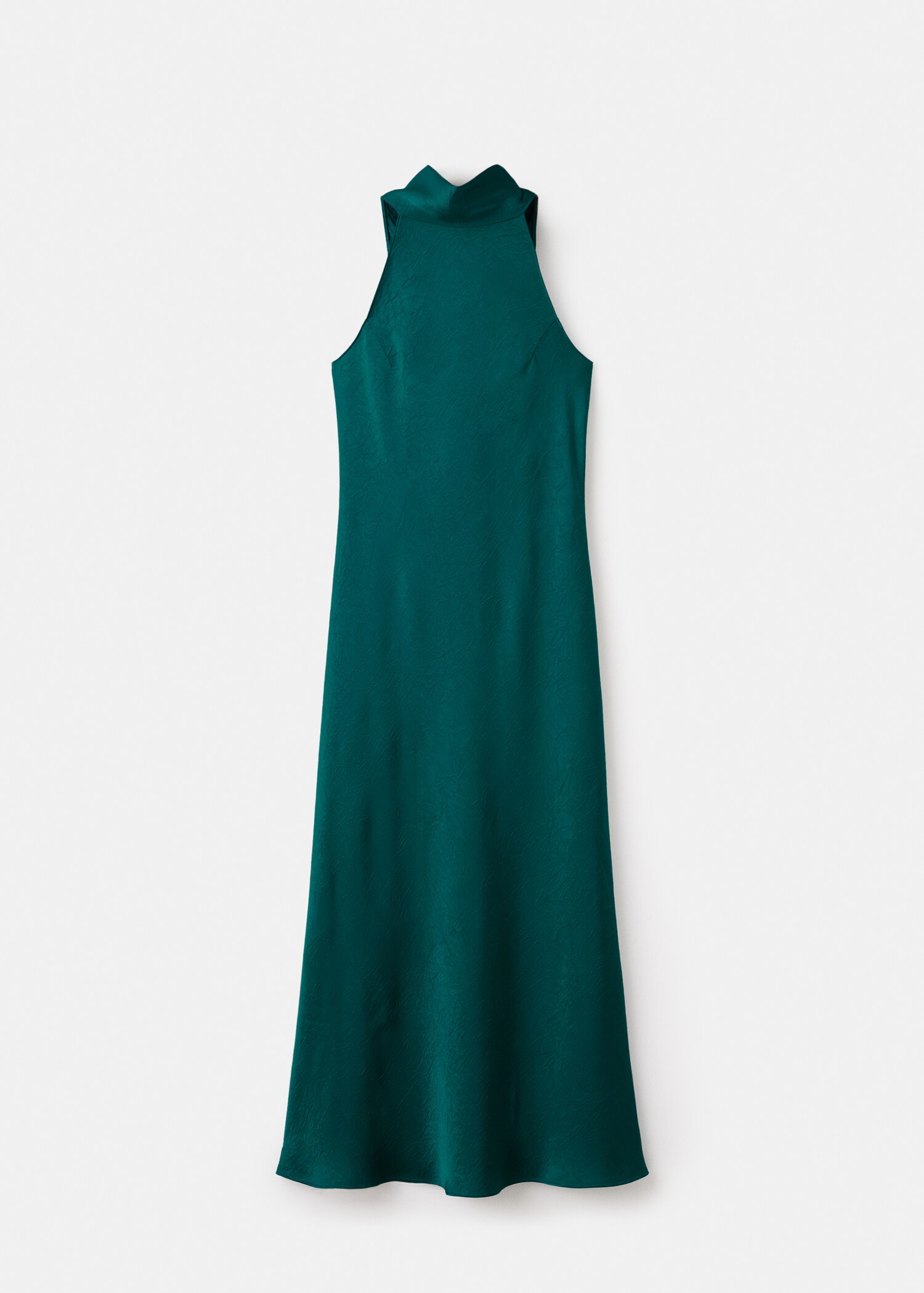 Satin dress with creased effect - Article without model
