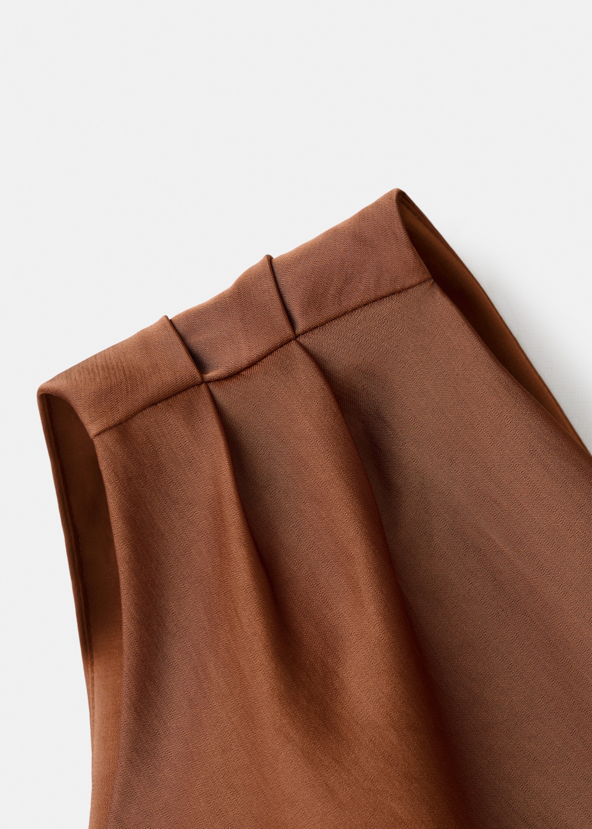 Asymmetrical satin dress - Details of the article 8, Copper. Ref: 17029108-00.