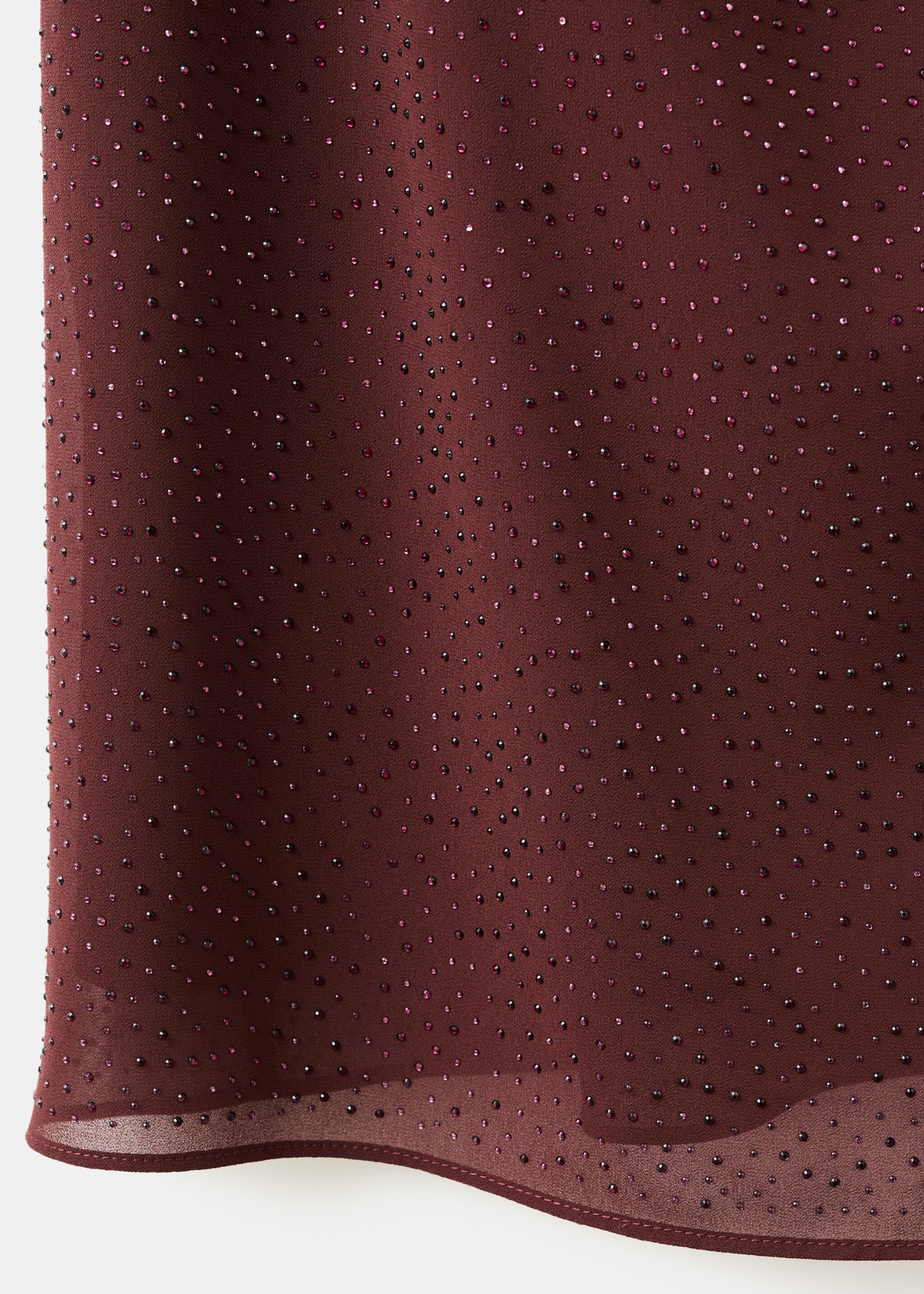 Robe asymétrique strass - Détail de l'article 0, Grenat. Ref: 17029111-00.