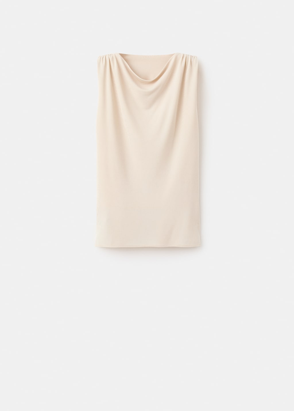 Draped top with metallic detail