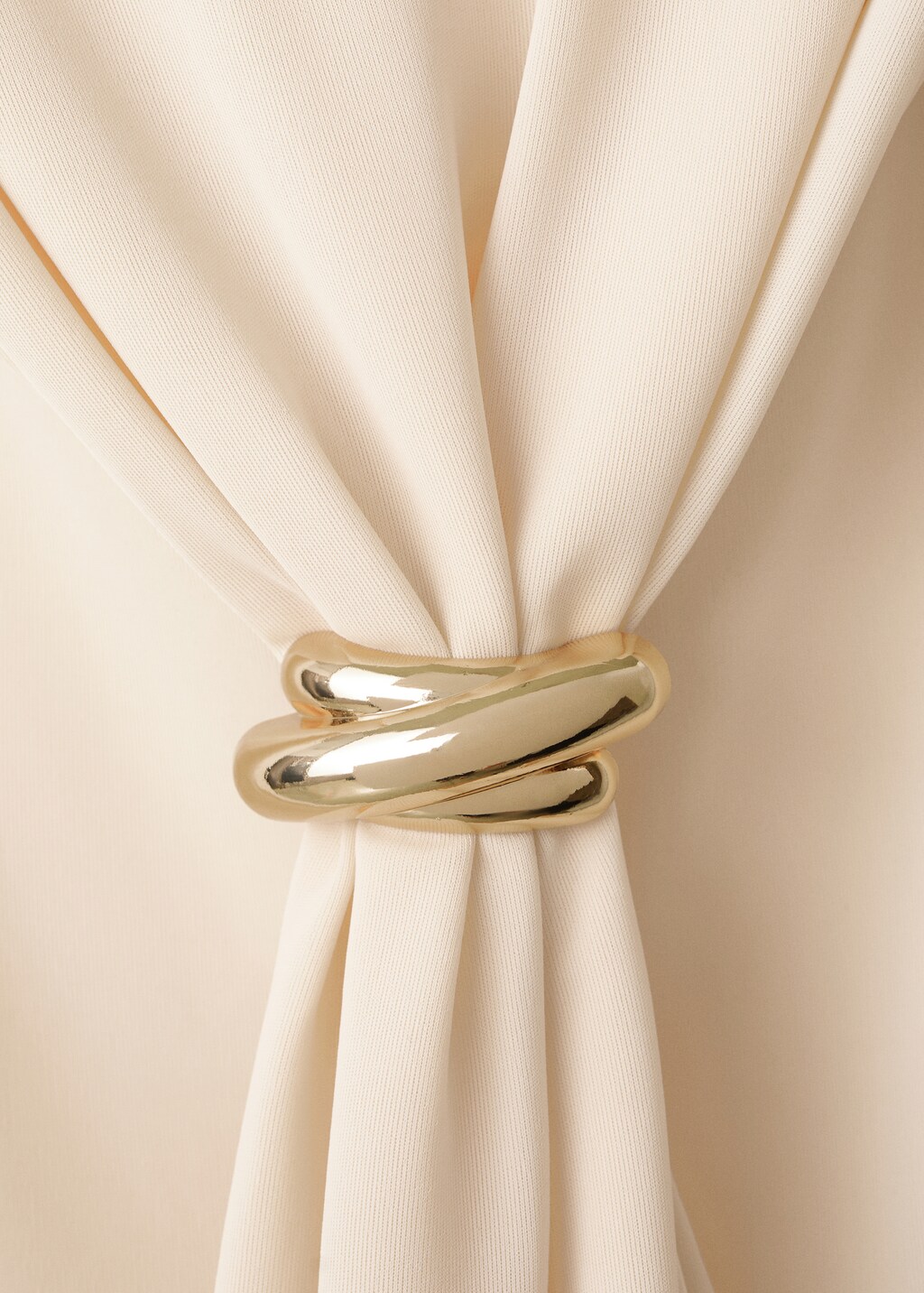 Draped top with metallic detail