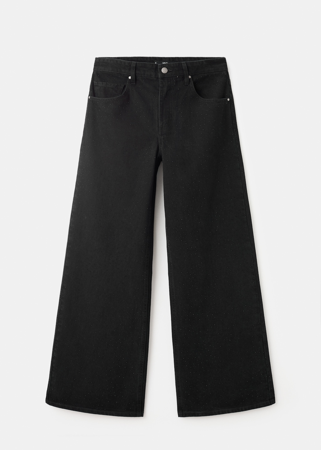Wide-leg jeans with rhinestones