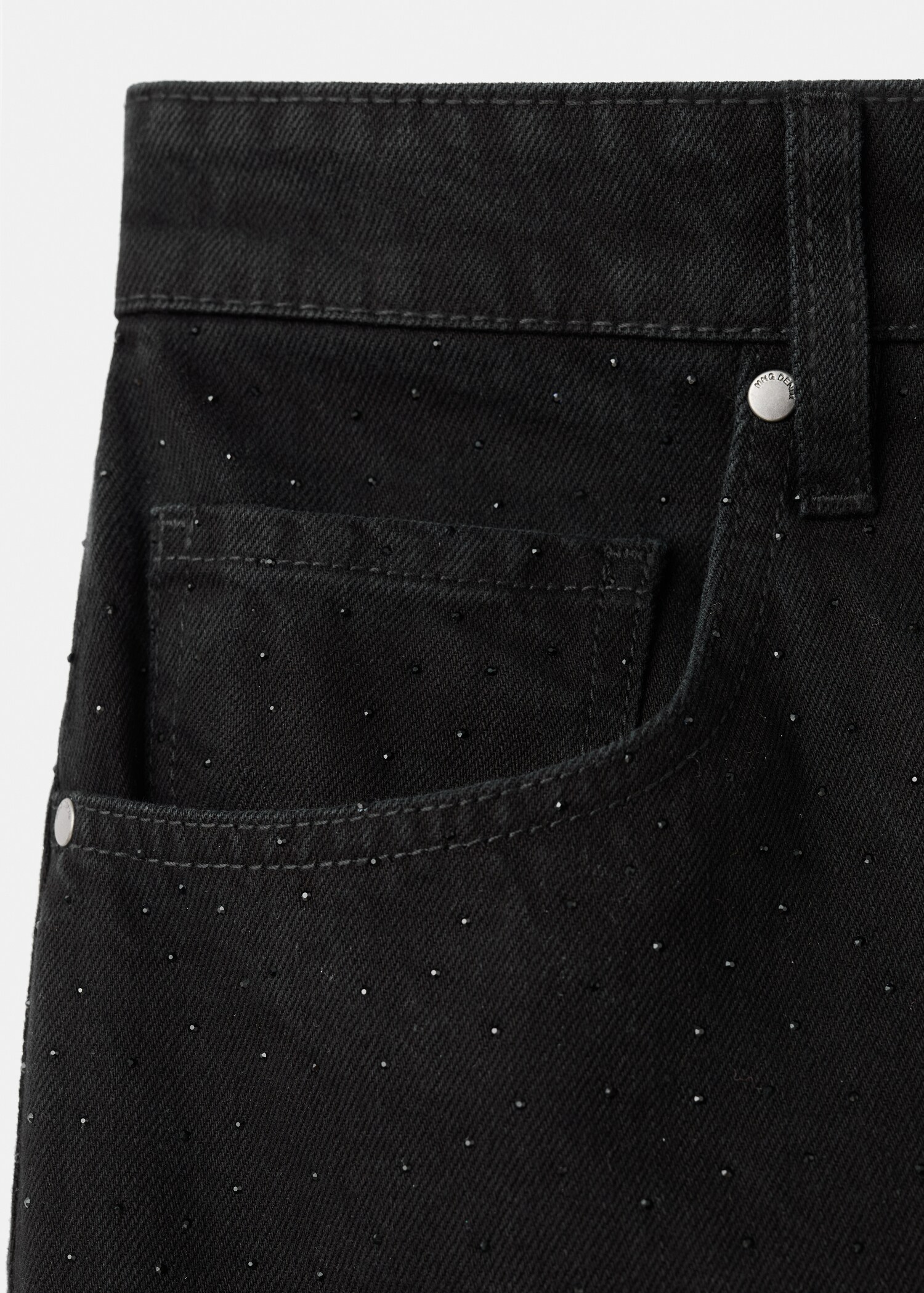 Wide-leg jeans with rhinestones - Details of the article 8