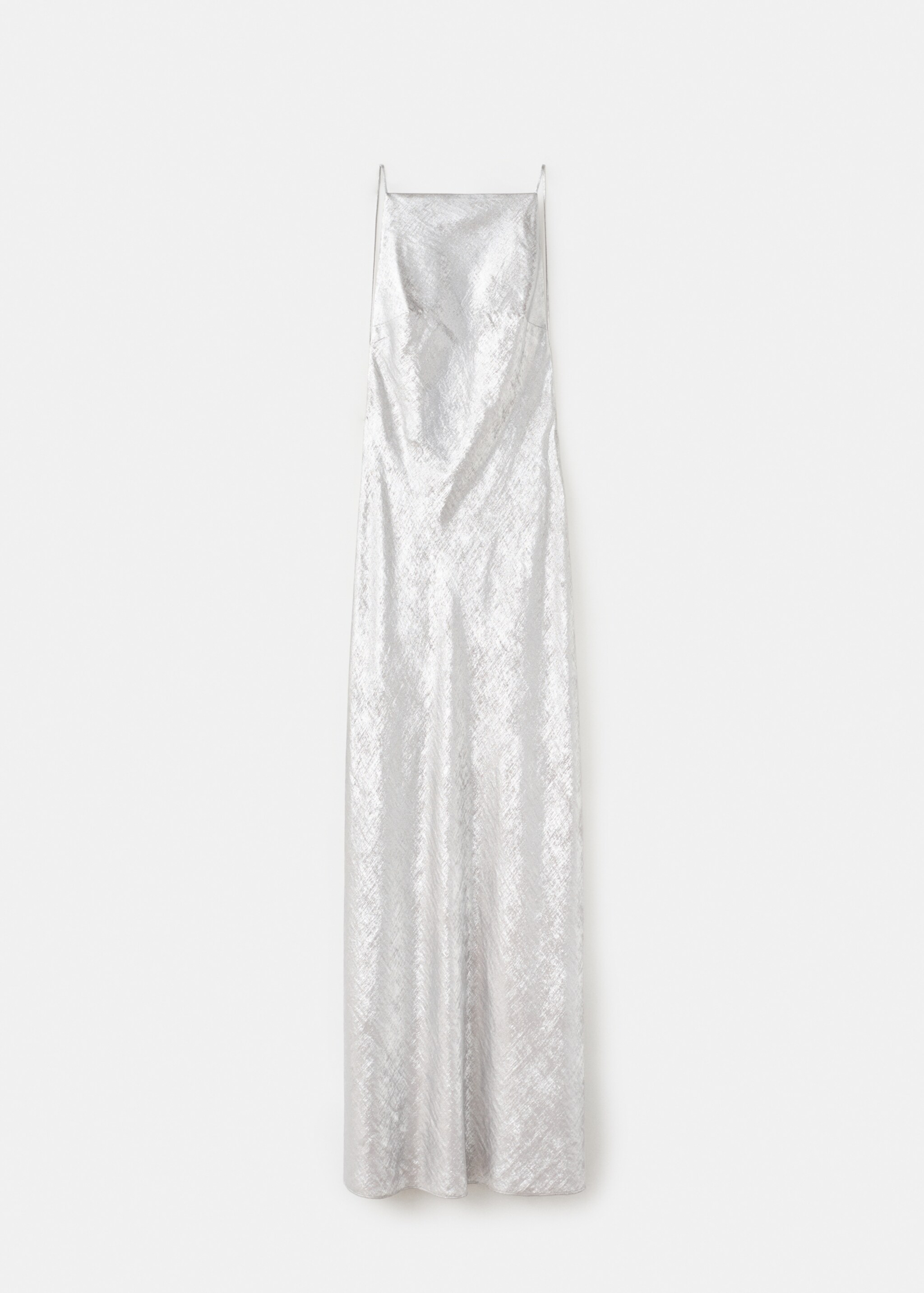 Robe métallisée dos nu - Article sans modèle, Argent. Ref: 17029118-00.