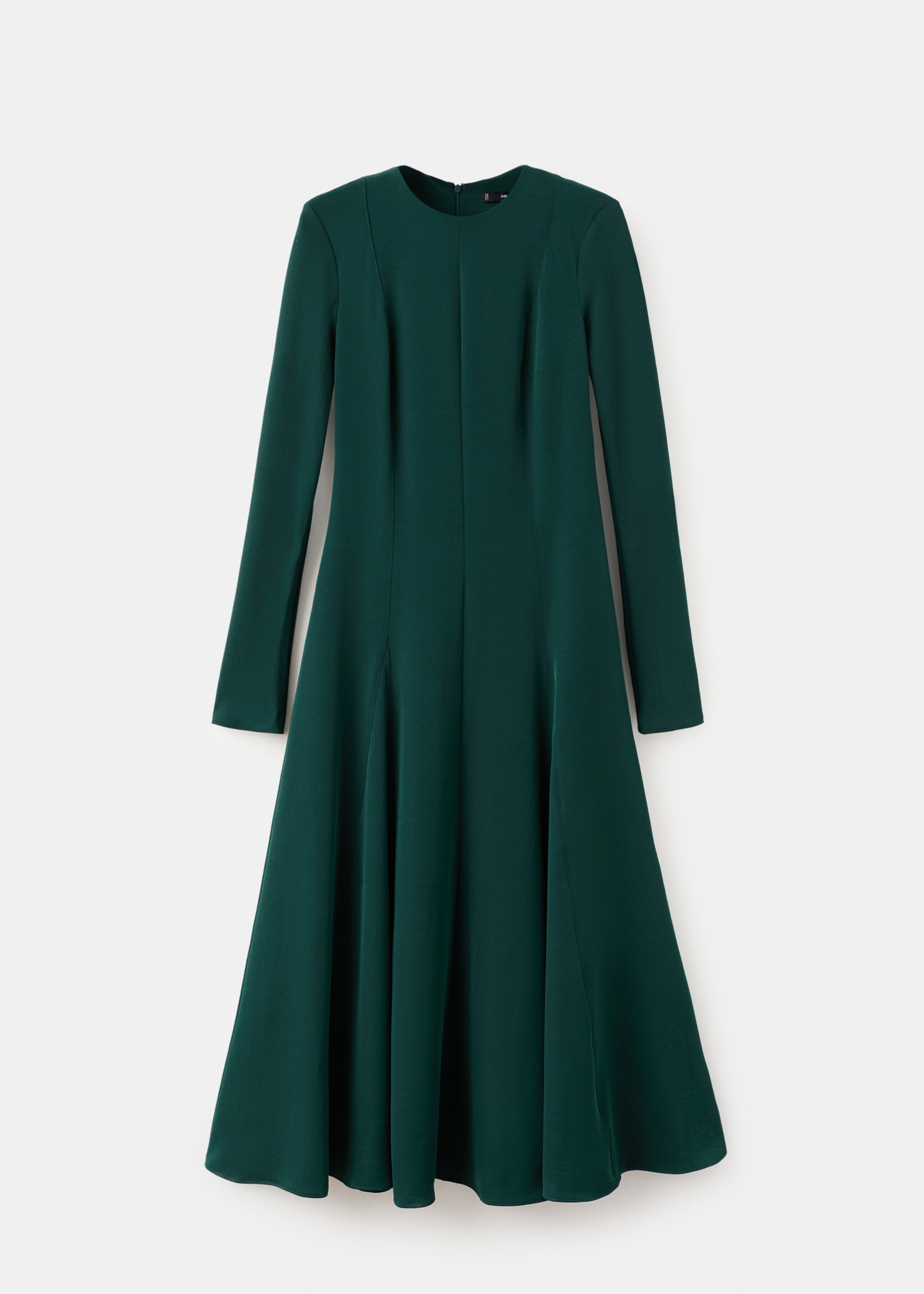 A-line dress with godets - Article without model, Green. Ref: 17029119-00.