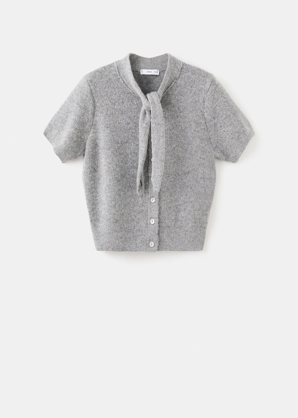 Cardigan with bow-tie neck - Women | MANGO USA