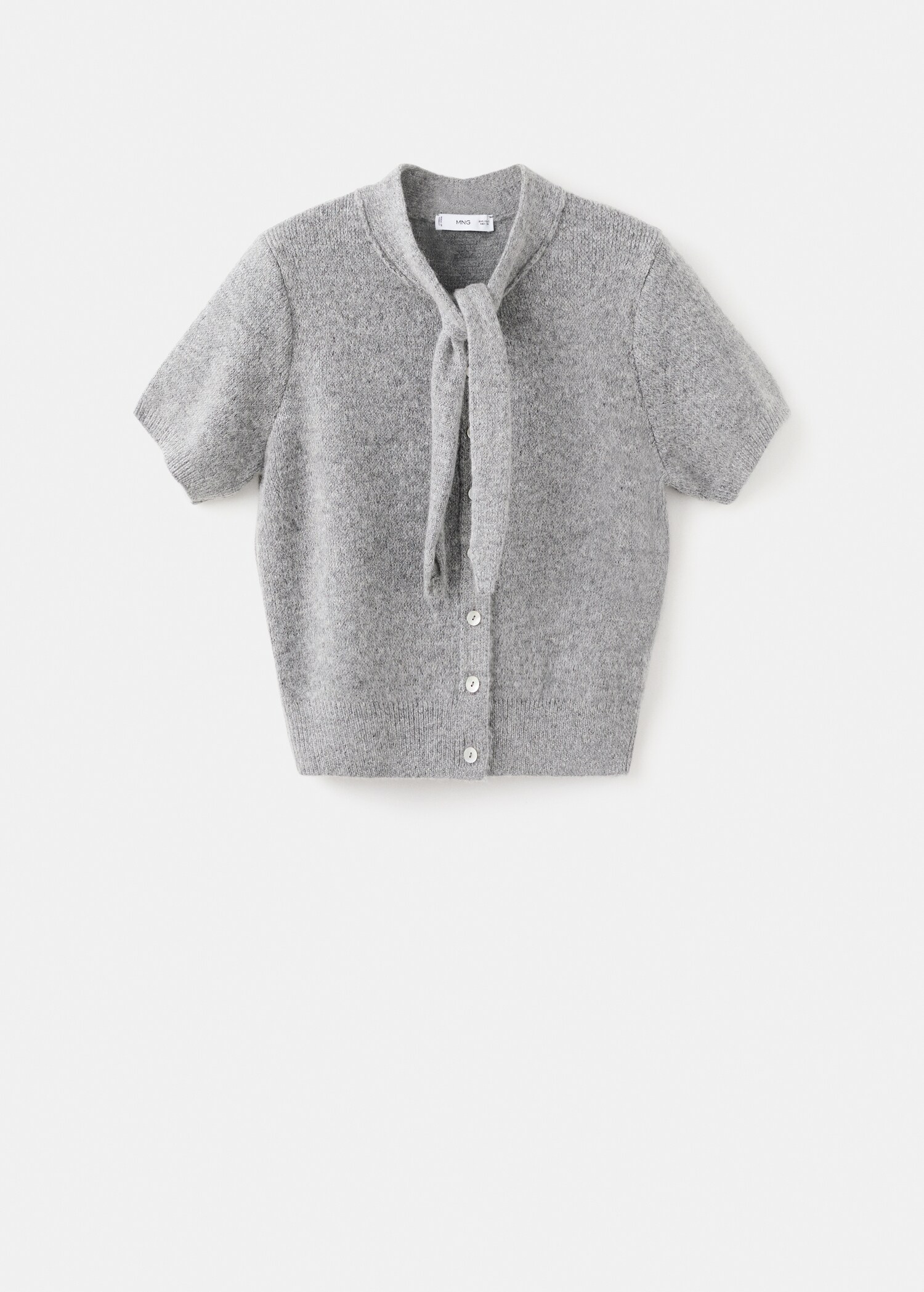 Bow tie neck cardigan - Article without model