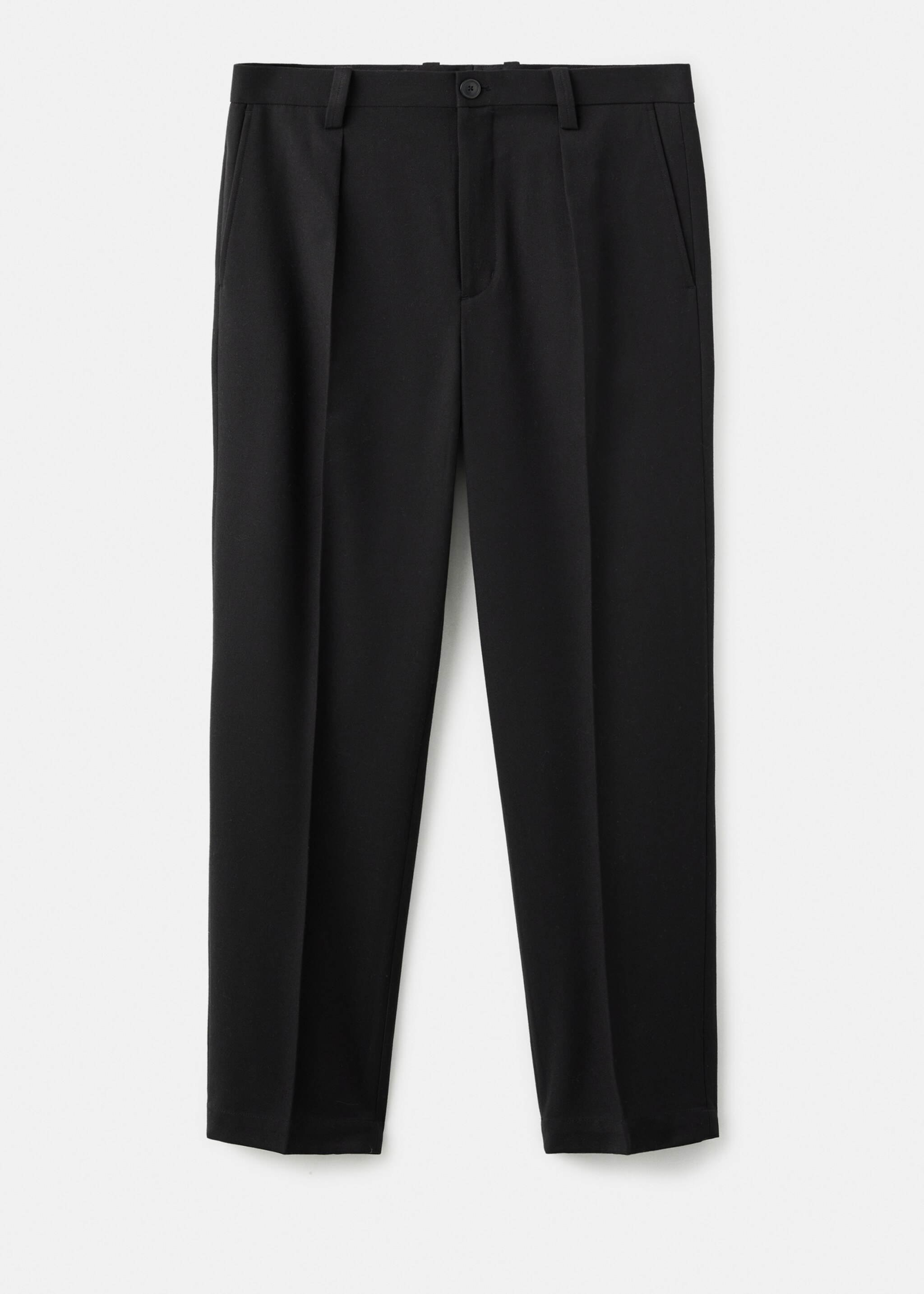 Regular-fit pleated trousers - Article without model, Black. Ref: 17029207-00.