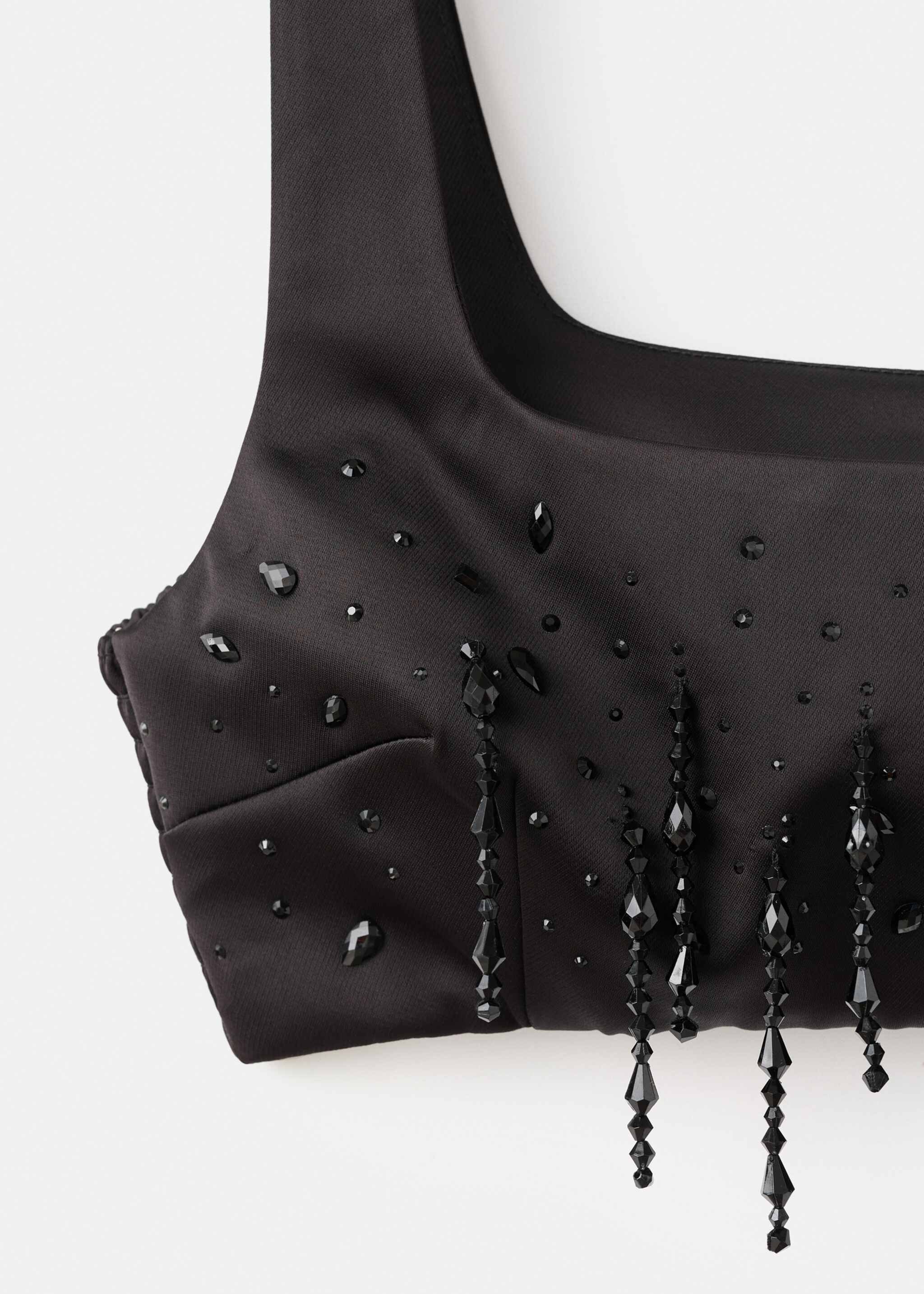 Crop top à perles - Détail de l'article 8, Noir. Ref: 17029210-00.