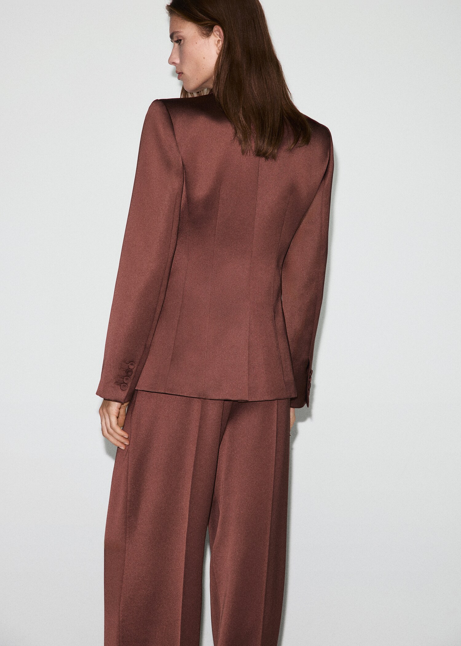 Blazer de costume en satin - Verso de l’article