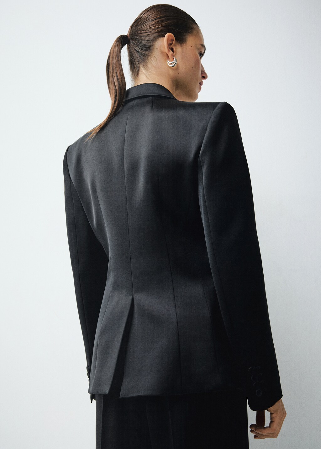 Mango Satin suit jacket