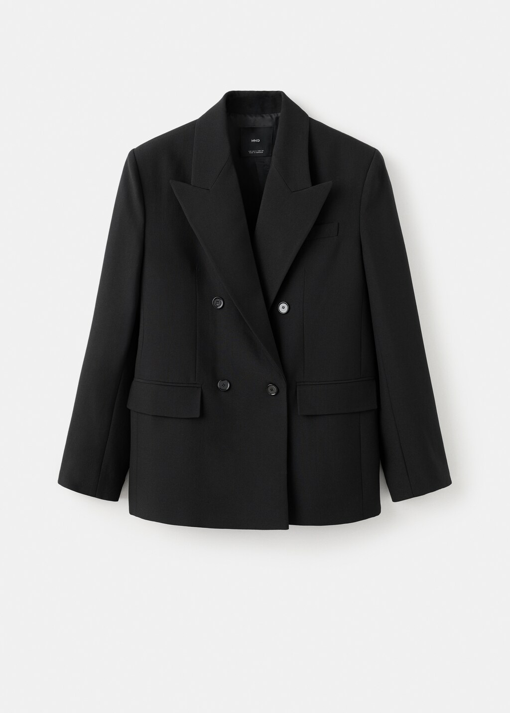 Double-breasted wool blend blazer - image 5