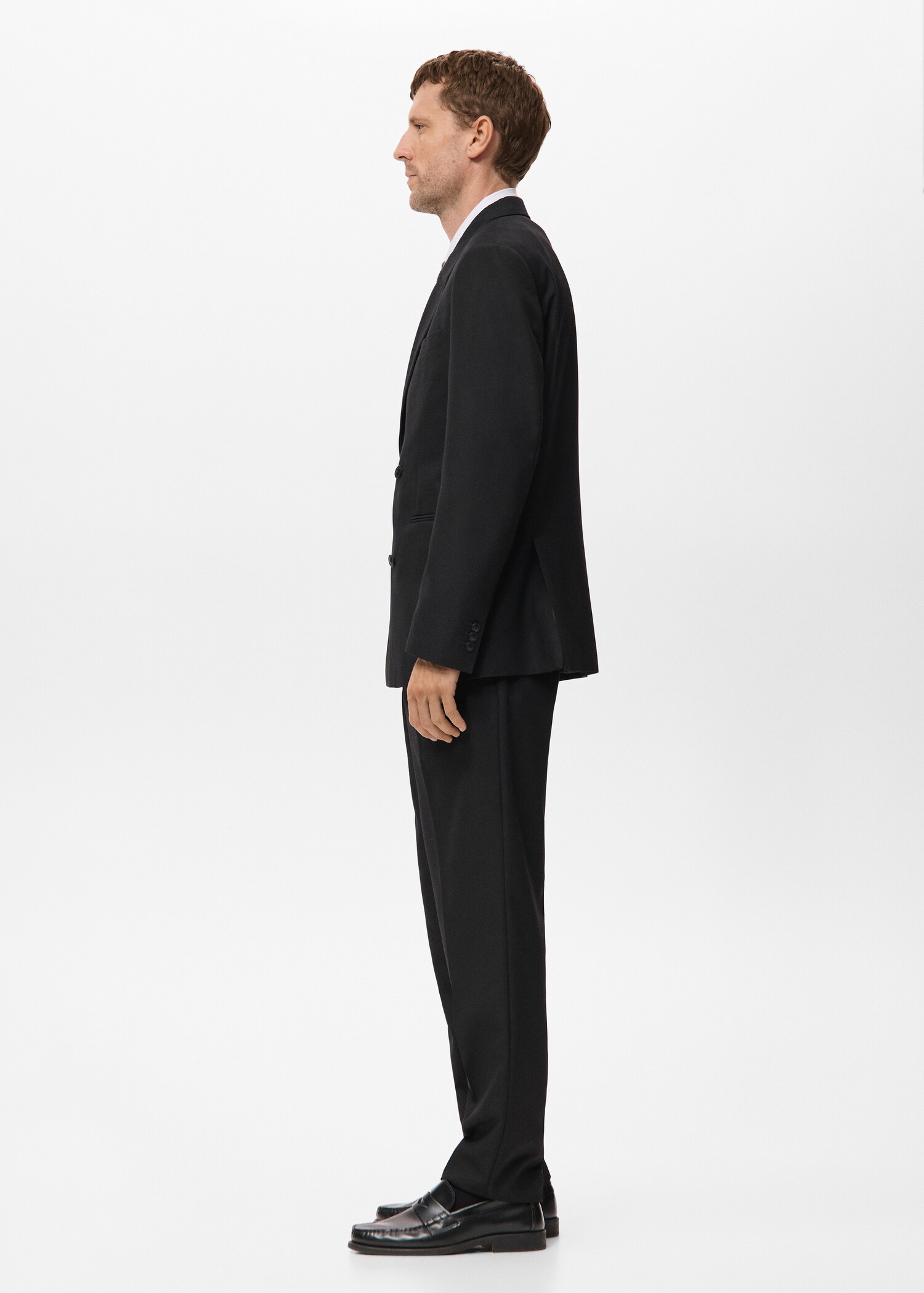 Regular-fit suit trousers with pleats - Details of the article 2