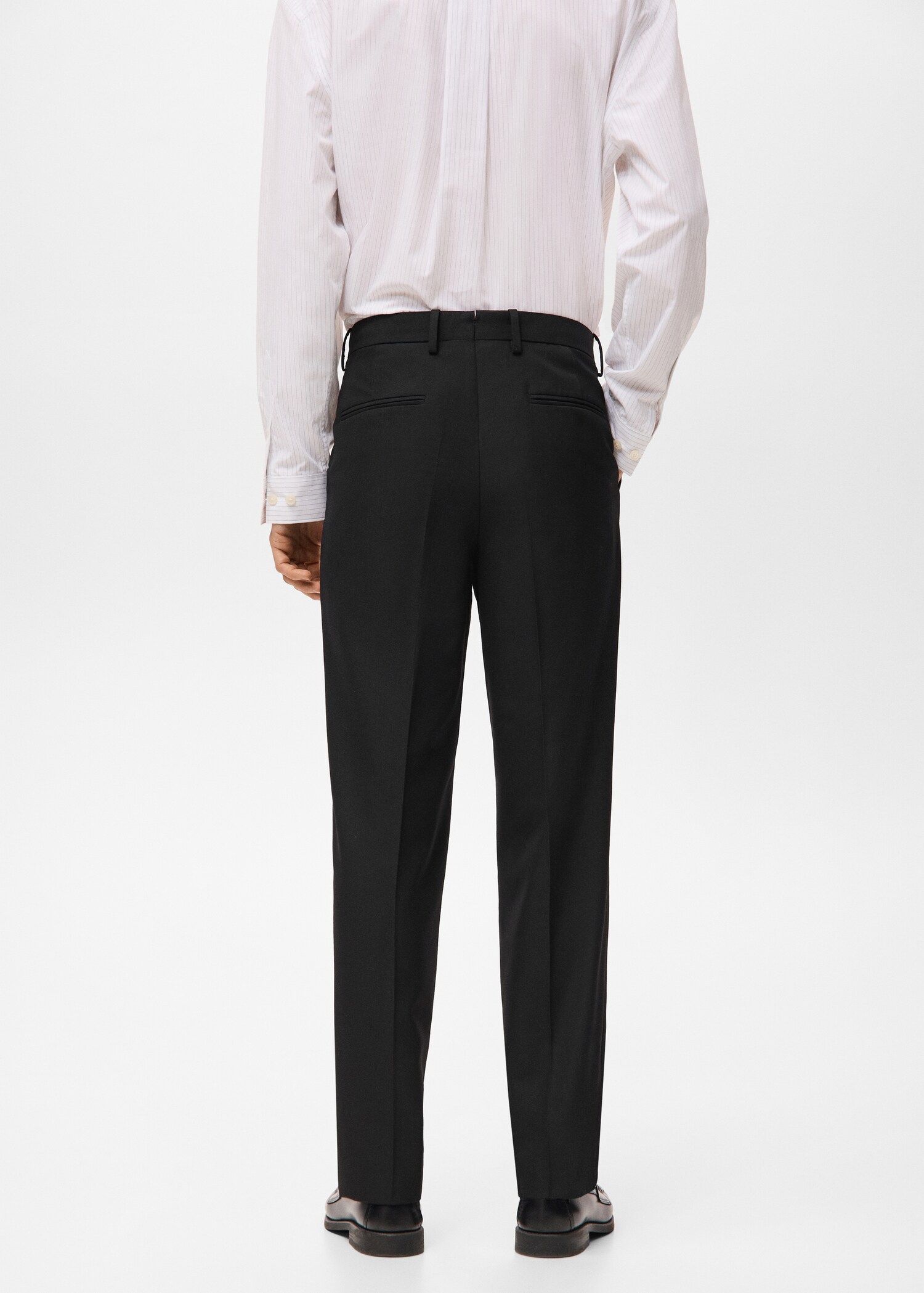 Regular-fit suit trousers with pleats - Reverse of the article