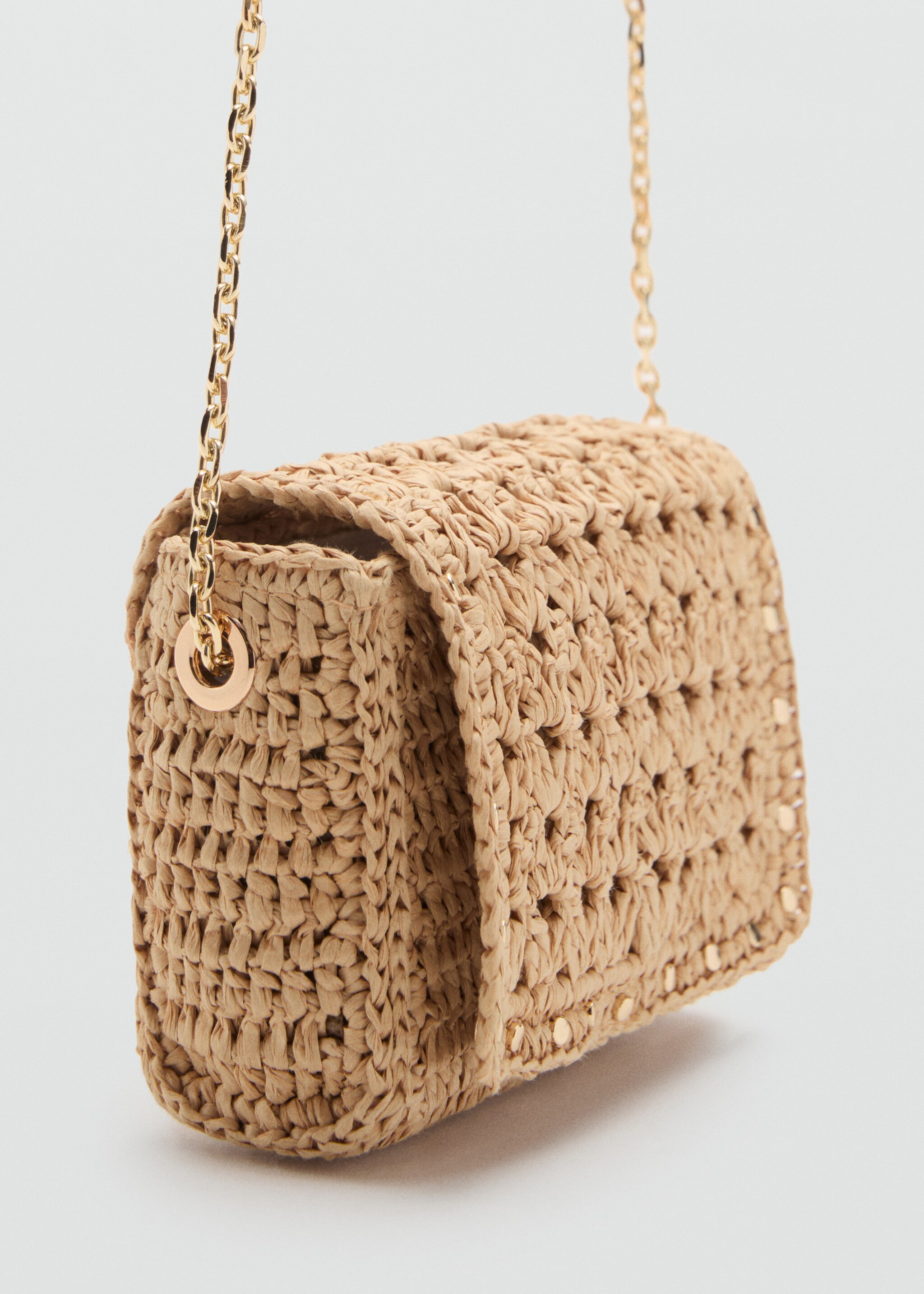 Mini bolsa a tiracolo fibra natural - Plano médio