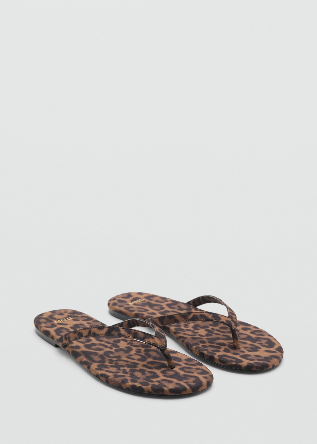 Leopard-print sandals with strap