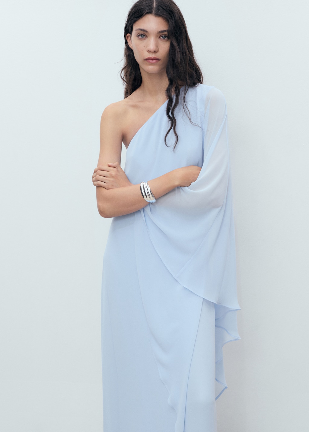 Mango Asymmetrical double-layer dress