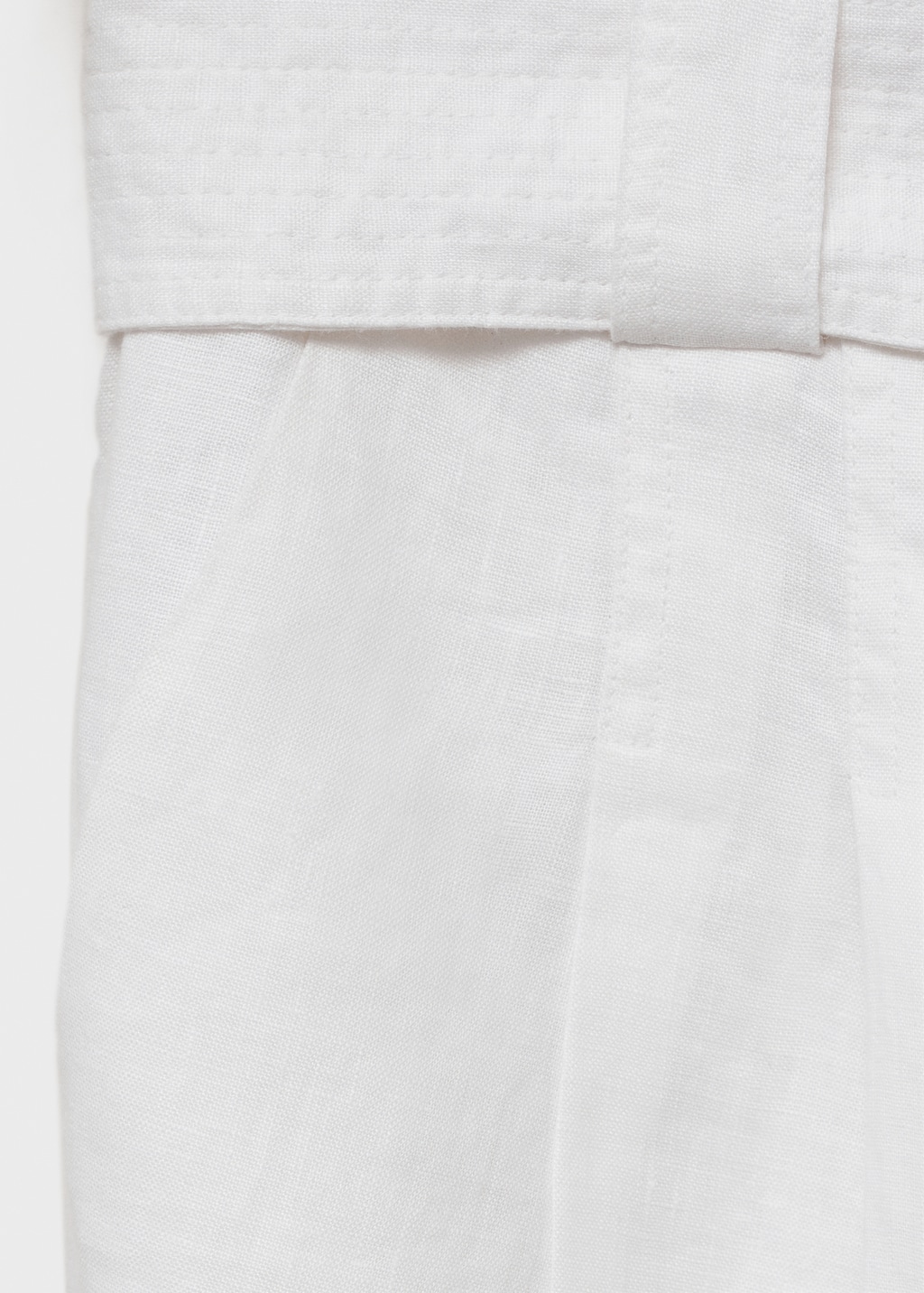 Belt linen-blend Bermuda shorts - image 4