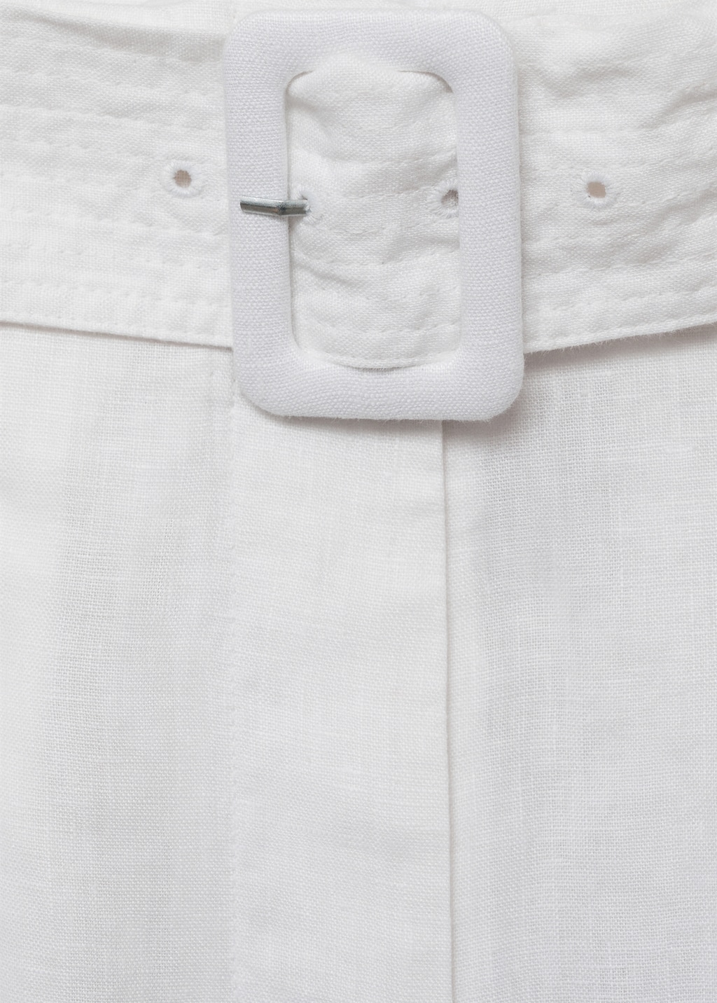 Belt linen-blend Bermuda shorts