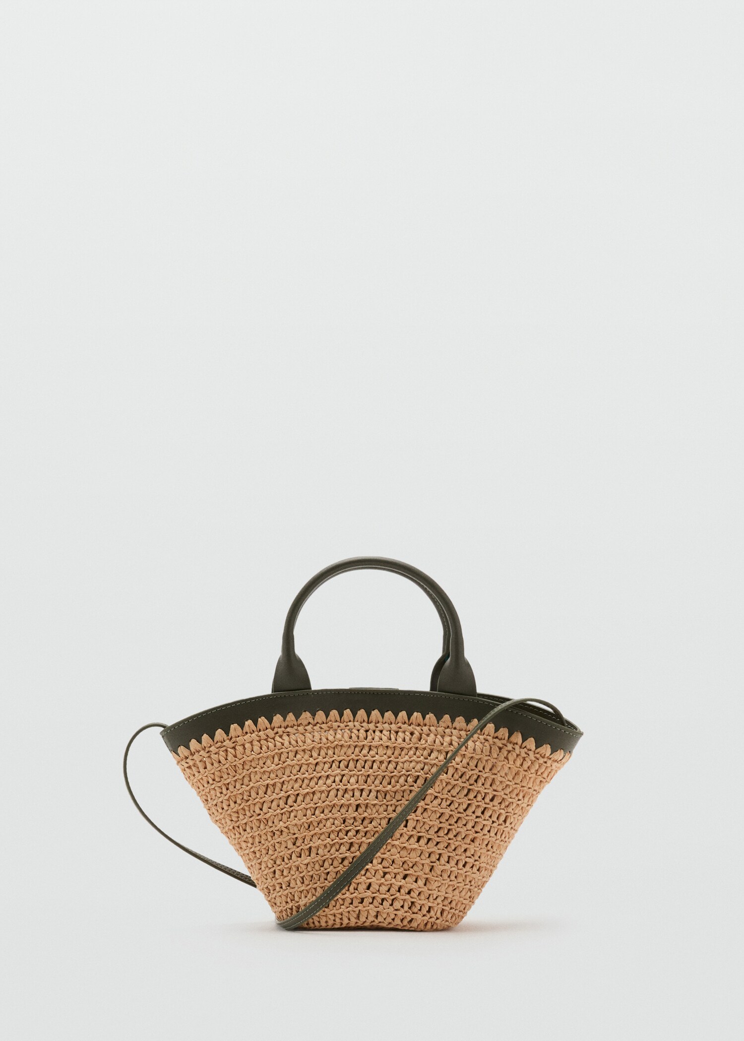 Small double-handle natural fibre bag - Article without model