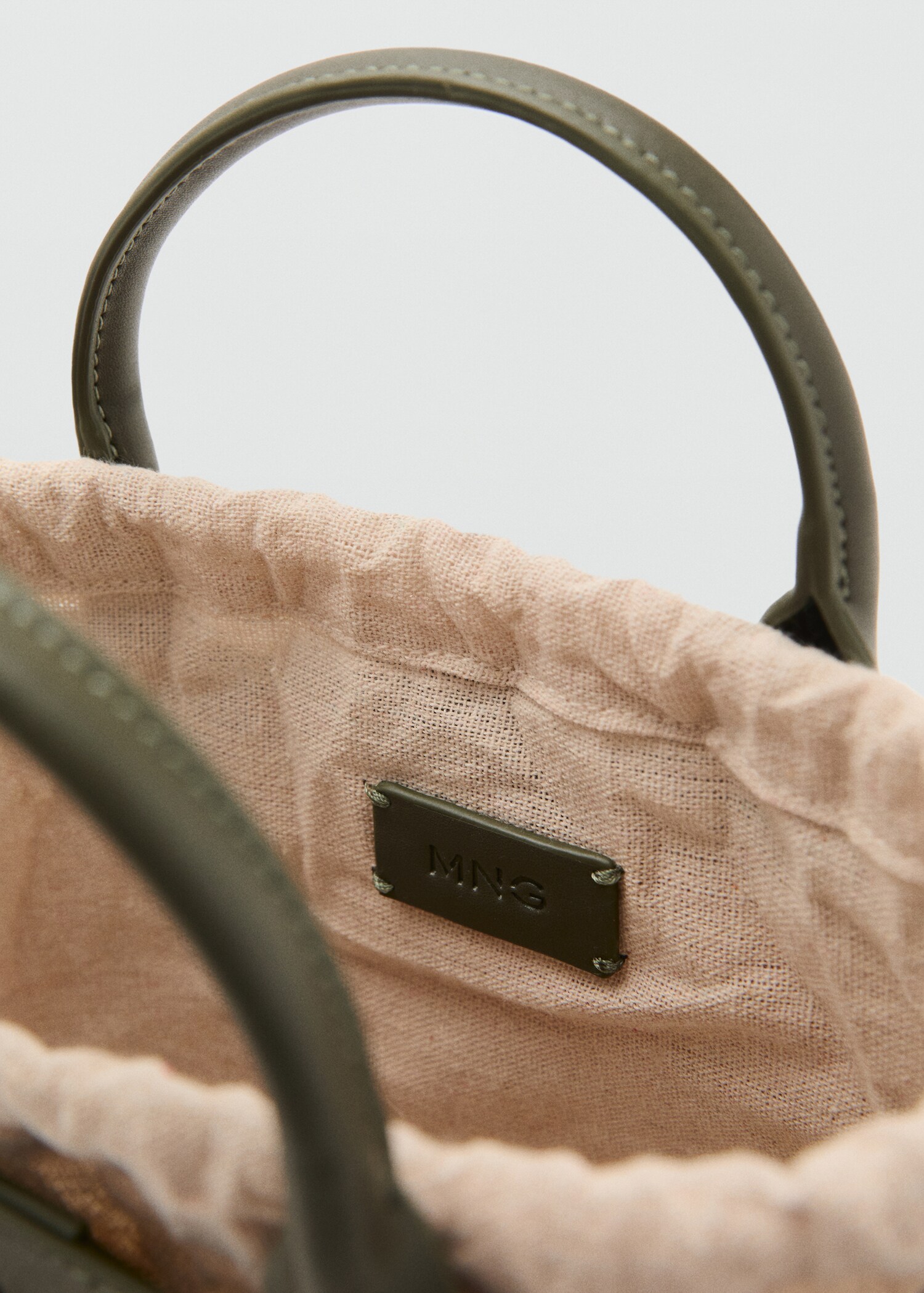 Small double-handle natural fibre bag - Details of the article 2