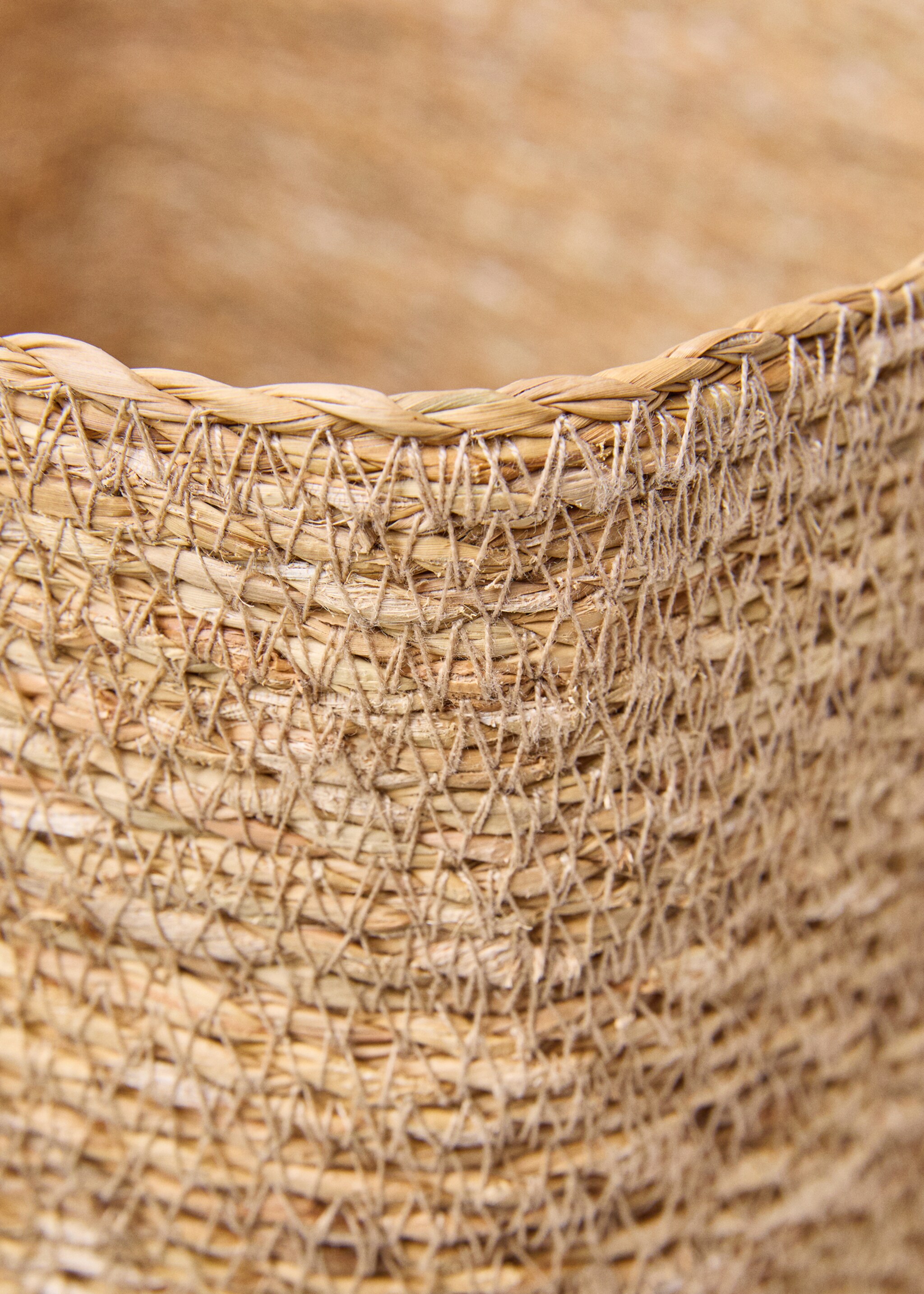 Natural fibre rectangular basket 35x49cm - Details of the article 3
