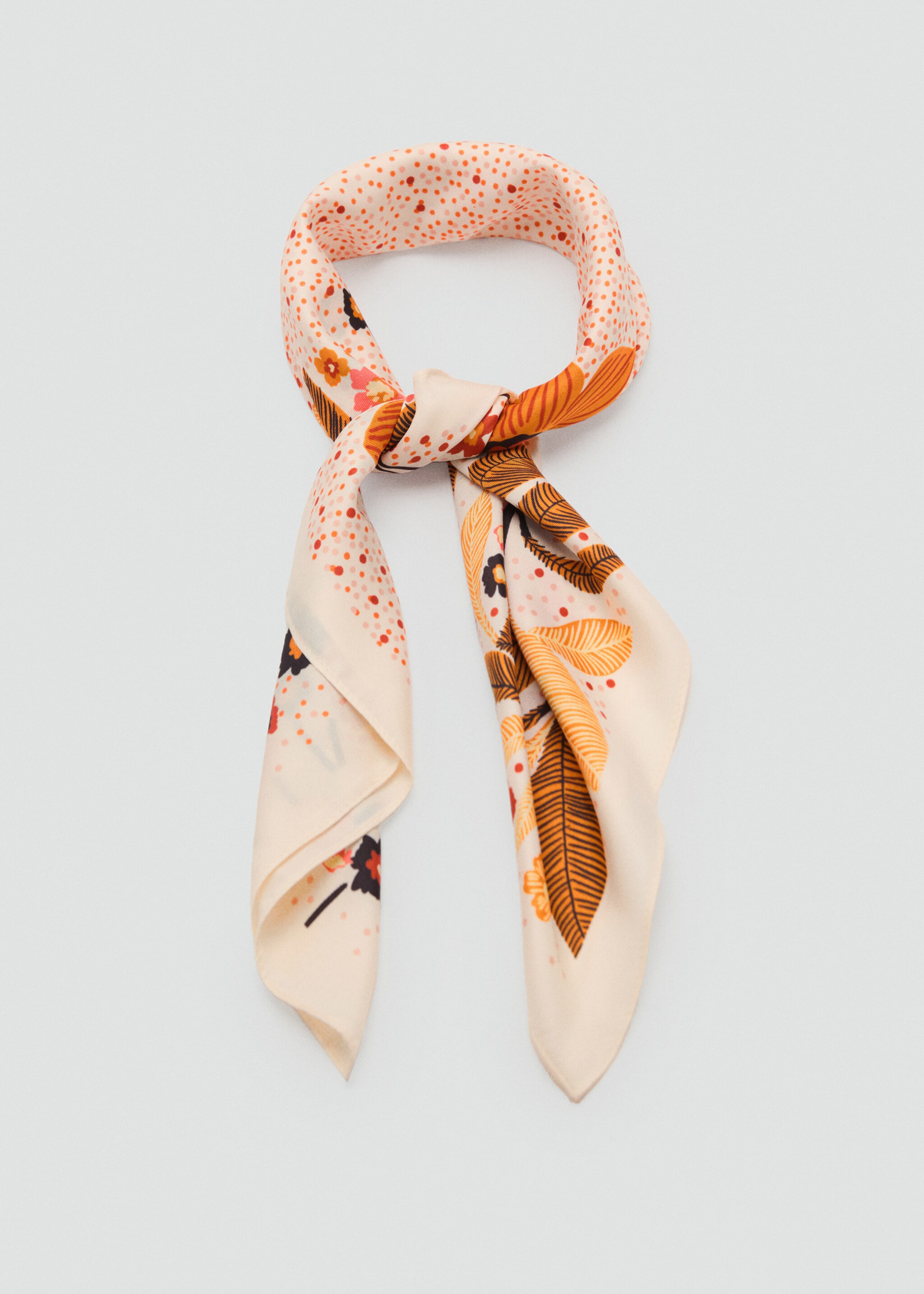 Floral-print scarf - Details of the article 1