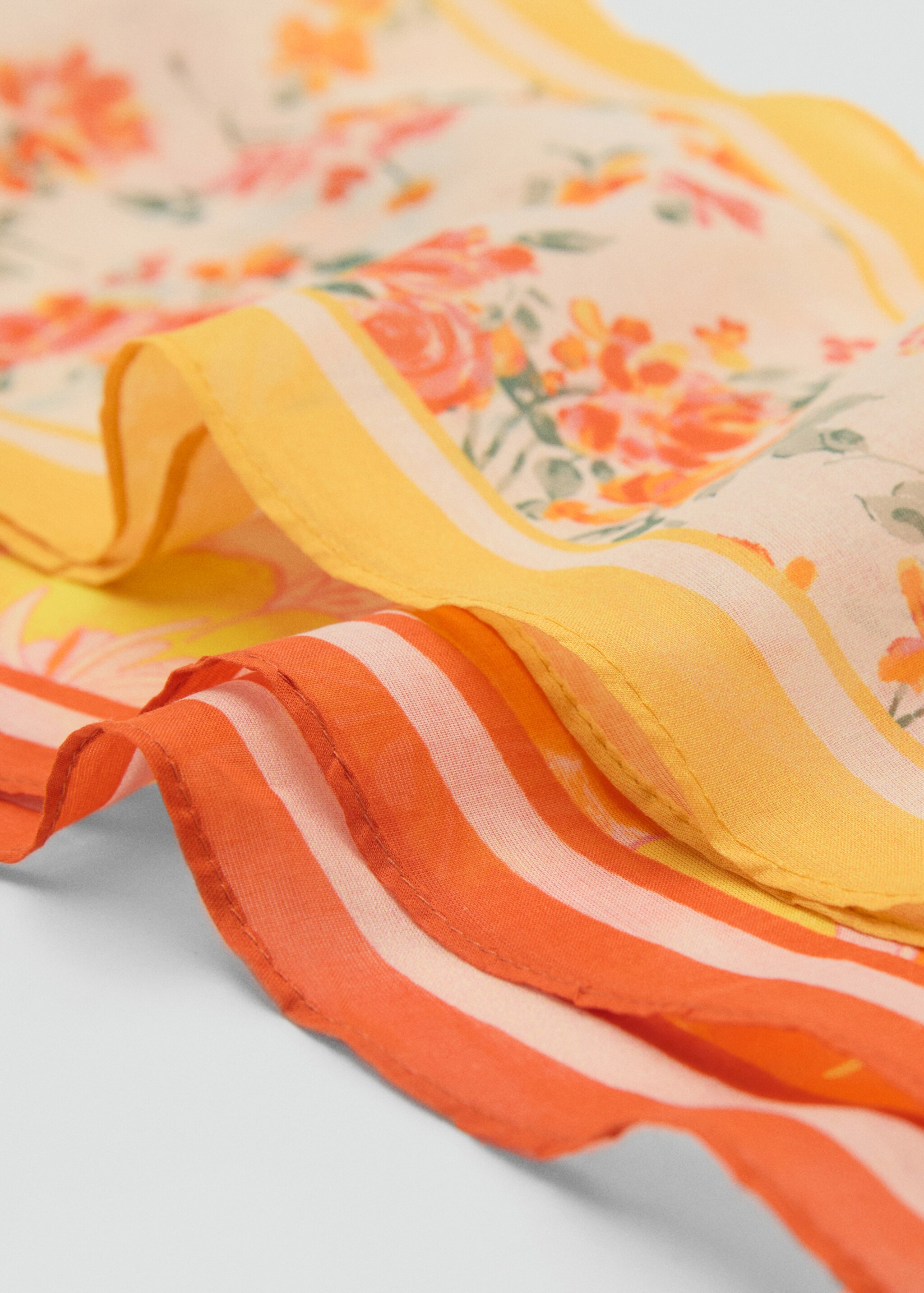 Set of 2 floral-print scarves - Medium plane