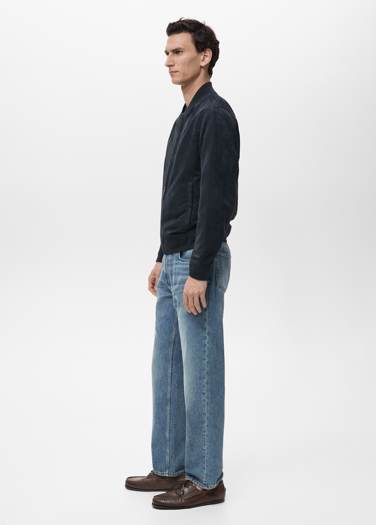 Suede-effect bomber jacket - Details of the article 2