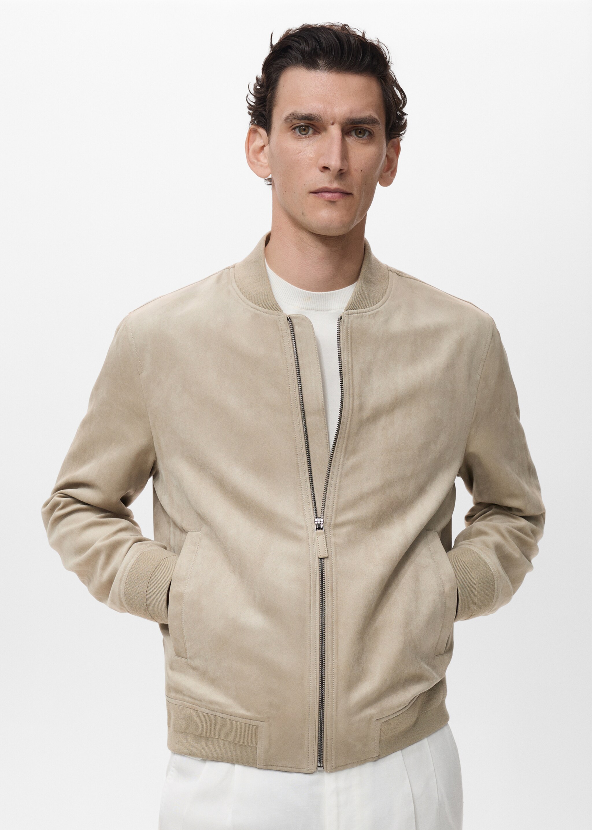 Veste bomber effet daim - Plan moyen
