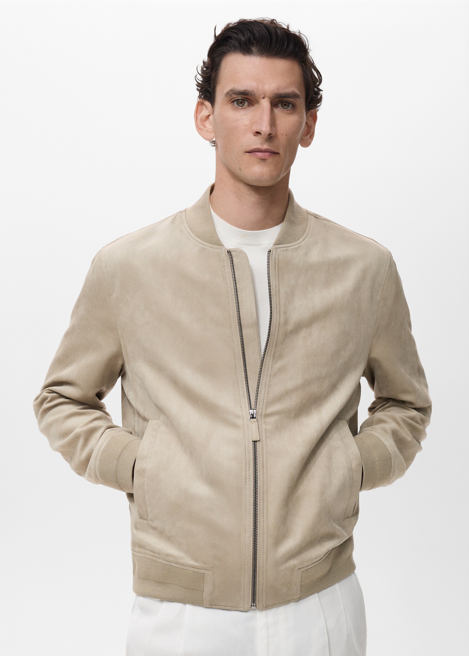 Veste bomber effet daim - Plan moyen