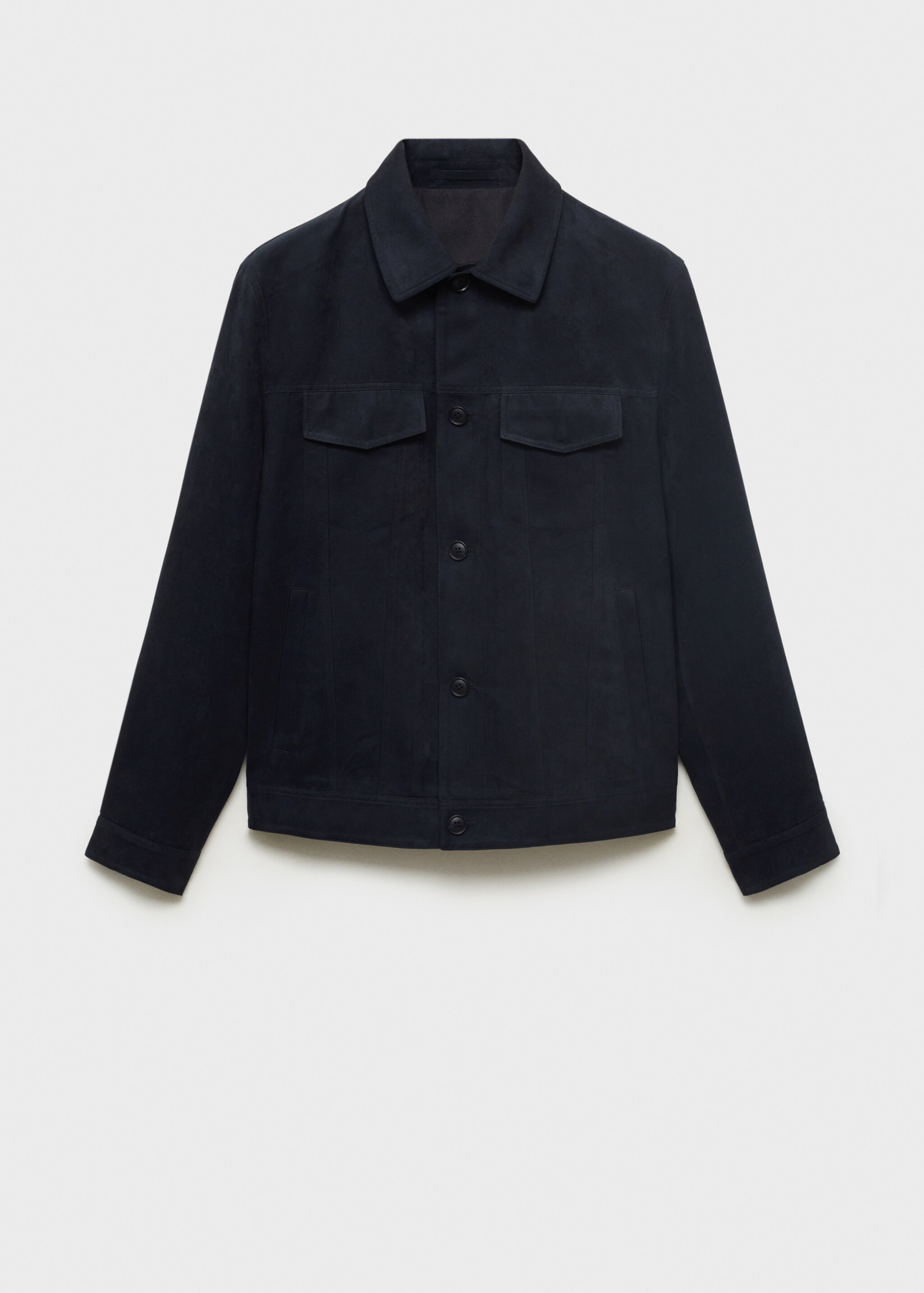 Suede leather-effect overshirt - Article without model