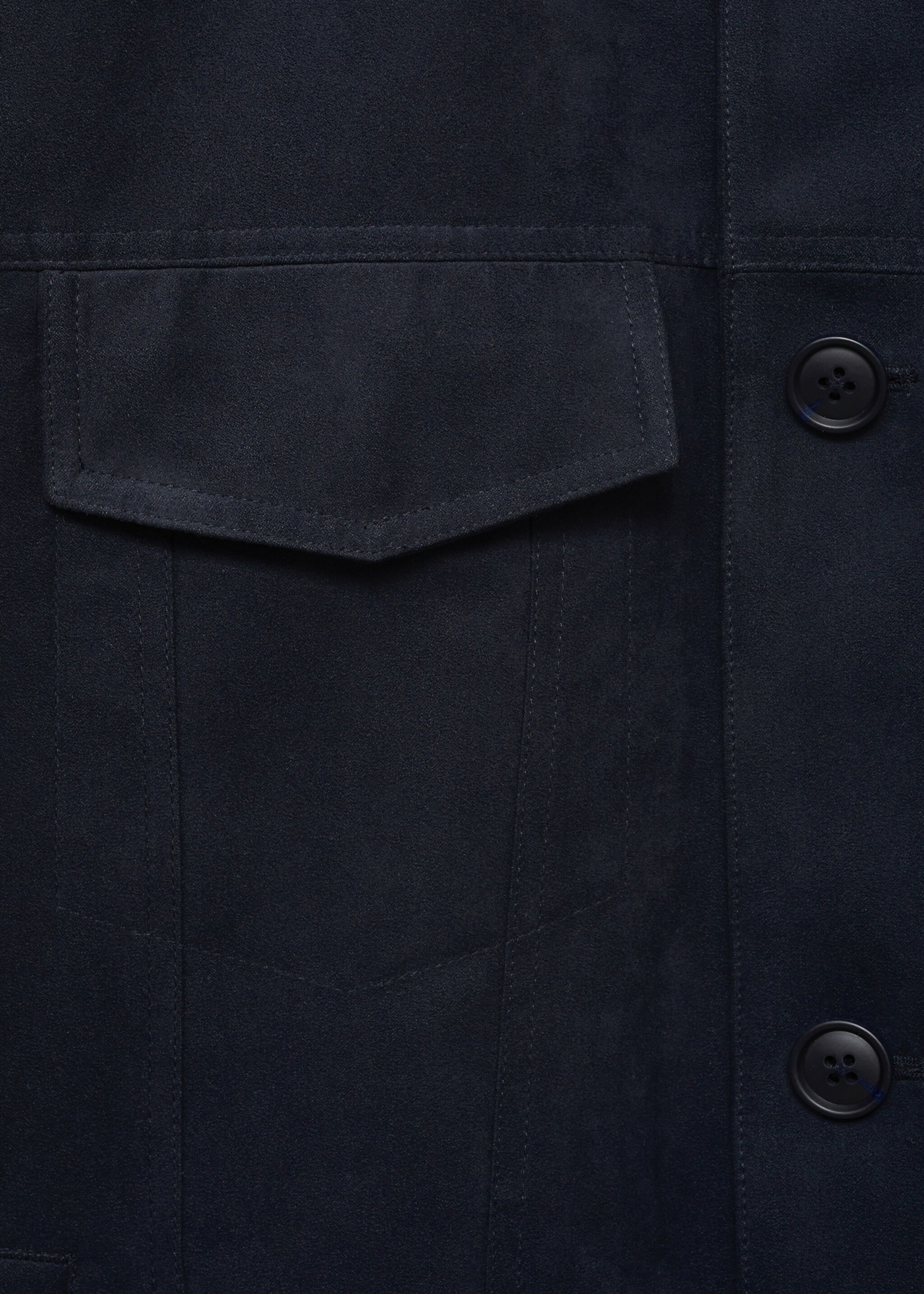 Suede leather-effect overshirt - Details of the article 0