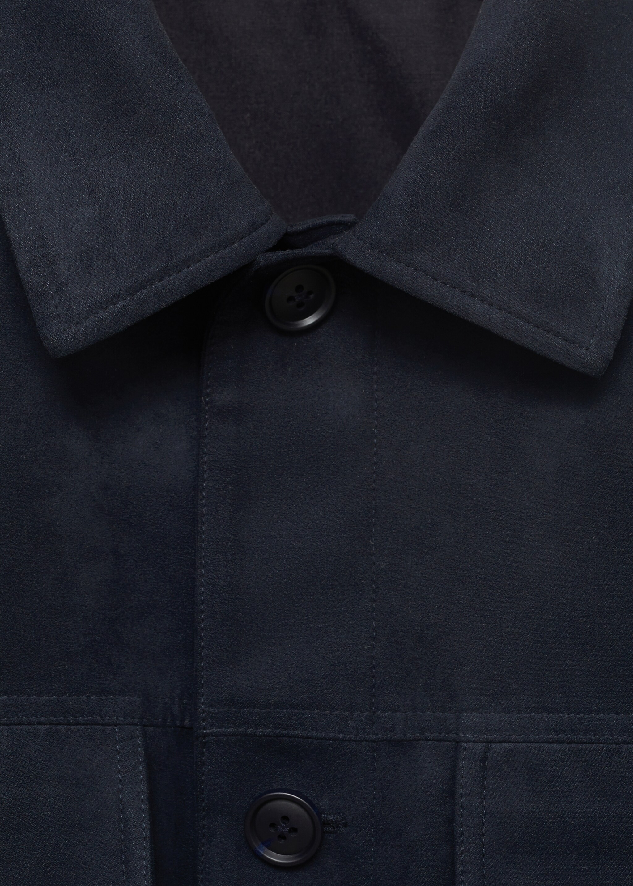 Suede leather-effect overshirt - Details of the article 8