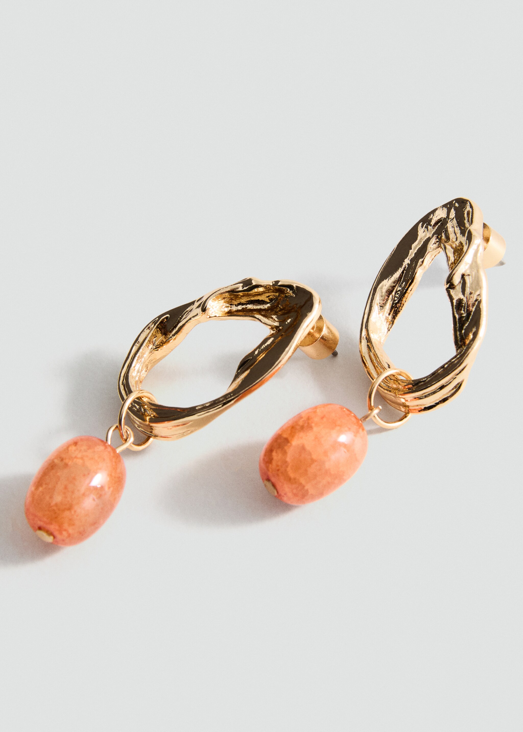 Circular bead-design earrings - Medium plane