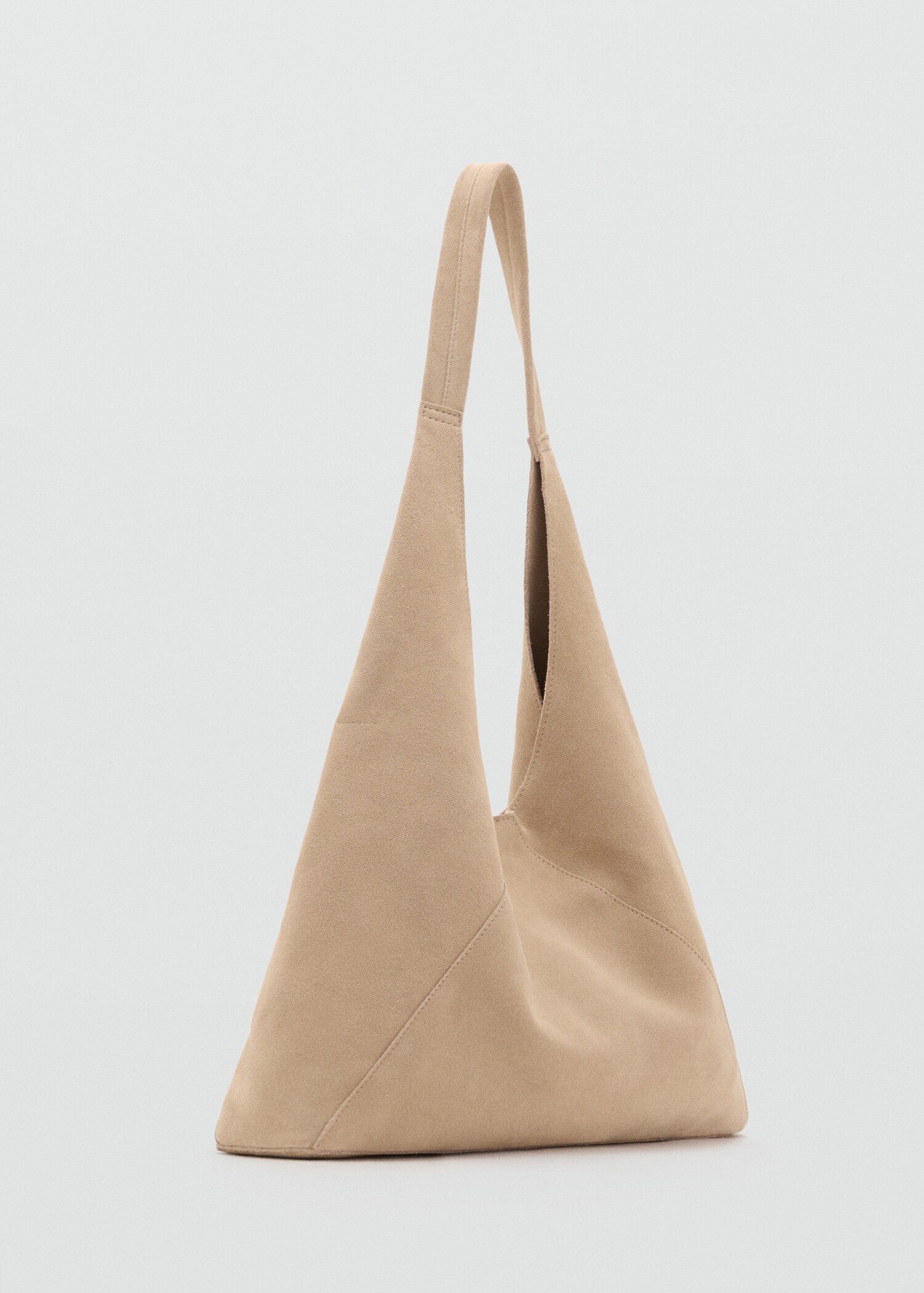 Suede shoulder bag - Medium plane
