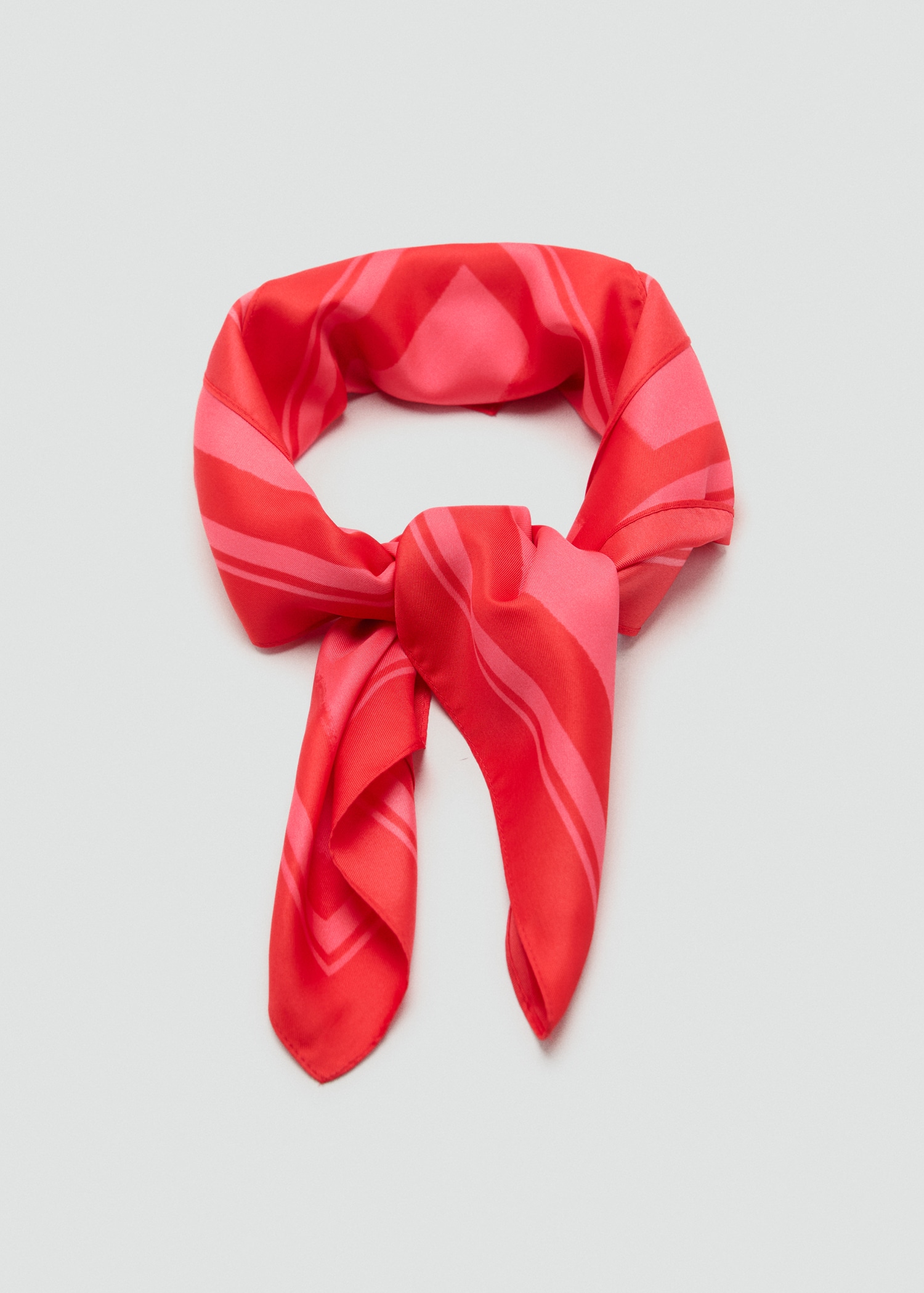 Striped printed scarf - Details of the article 1