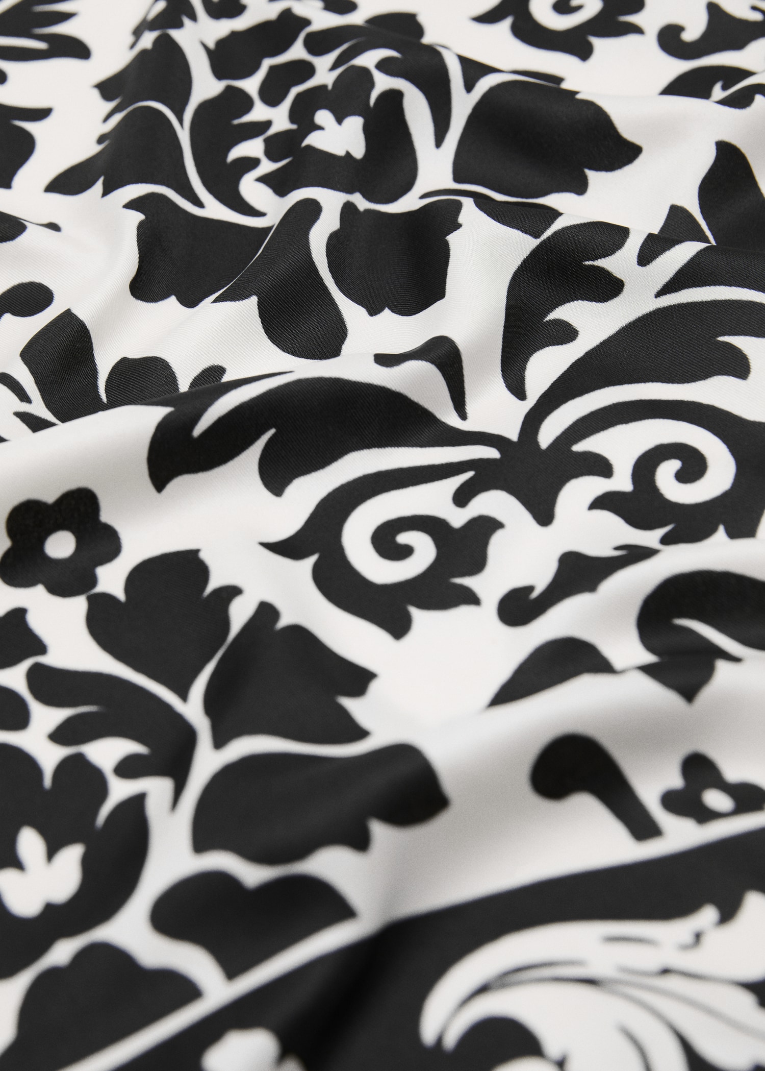 Bicolour printed scarf - Medium plane