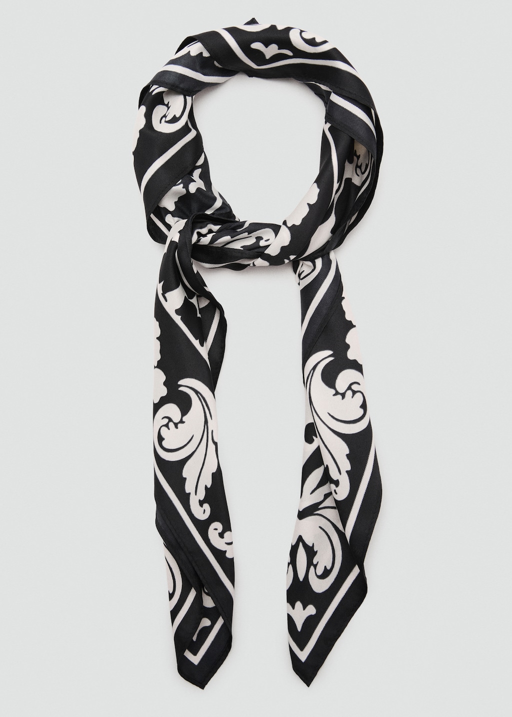 Bicolour printed scarf