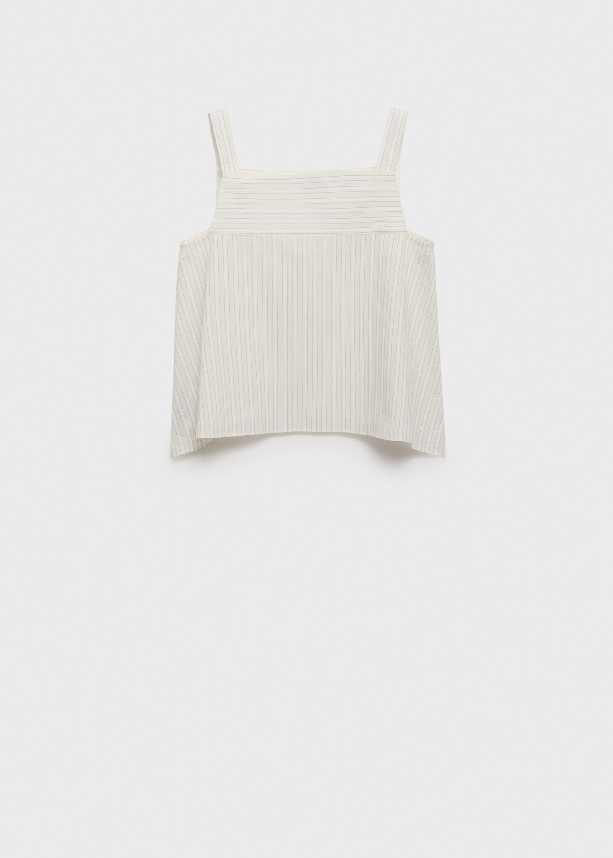 Striped strapless top - Article without model, Ecru. Ref: 17031153-00.