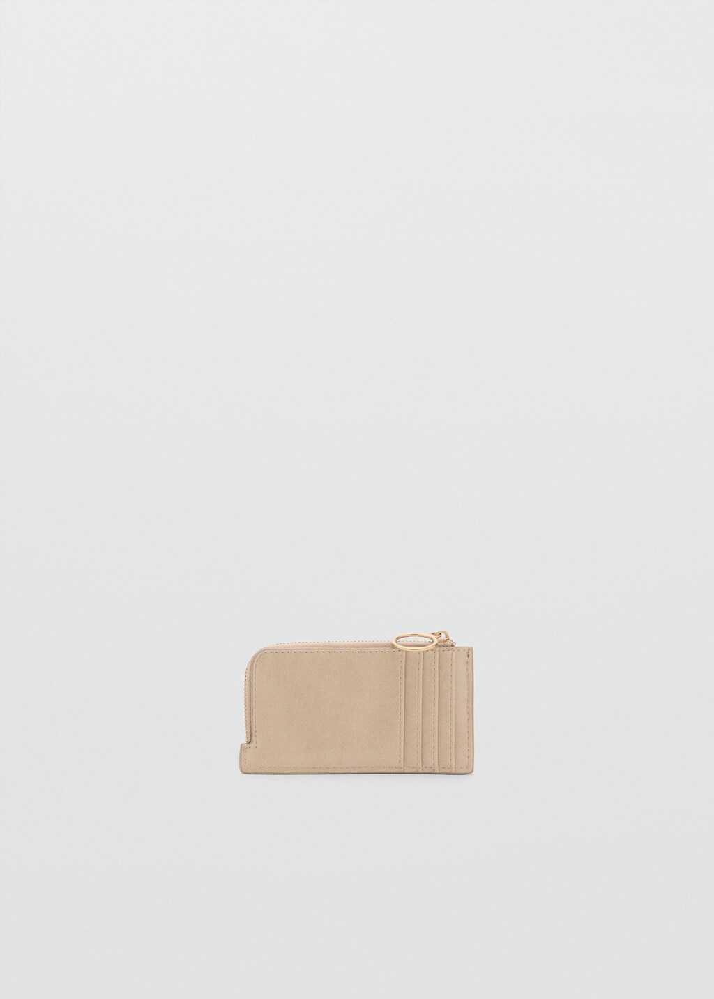 Pebble-leather leather card holder with zip - image 5